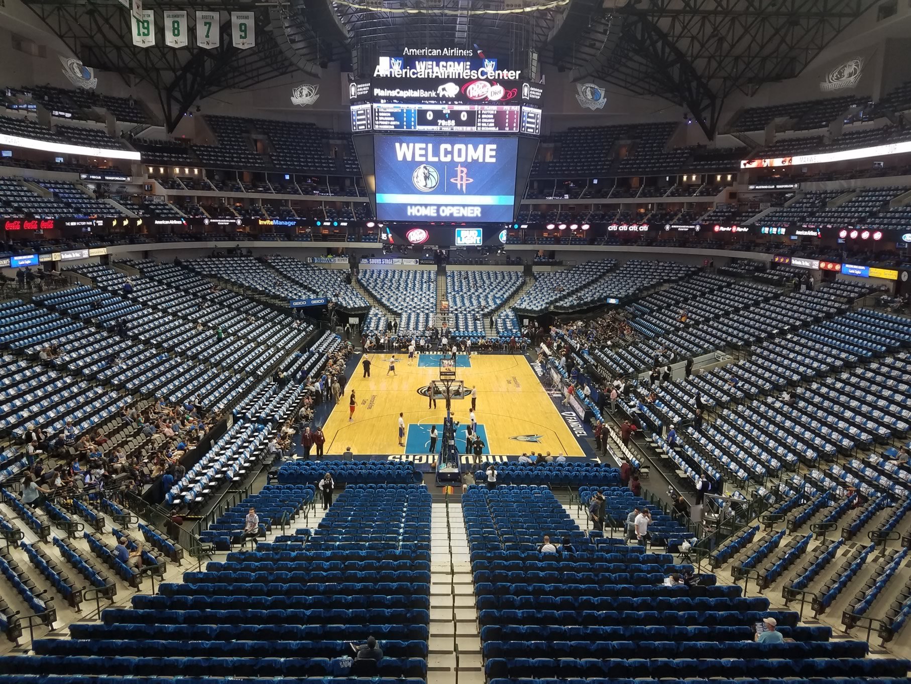 section 201, row a seat view  for basketball - american airlines center