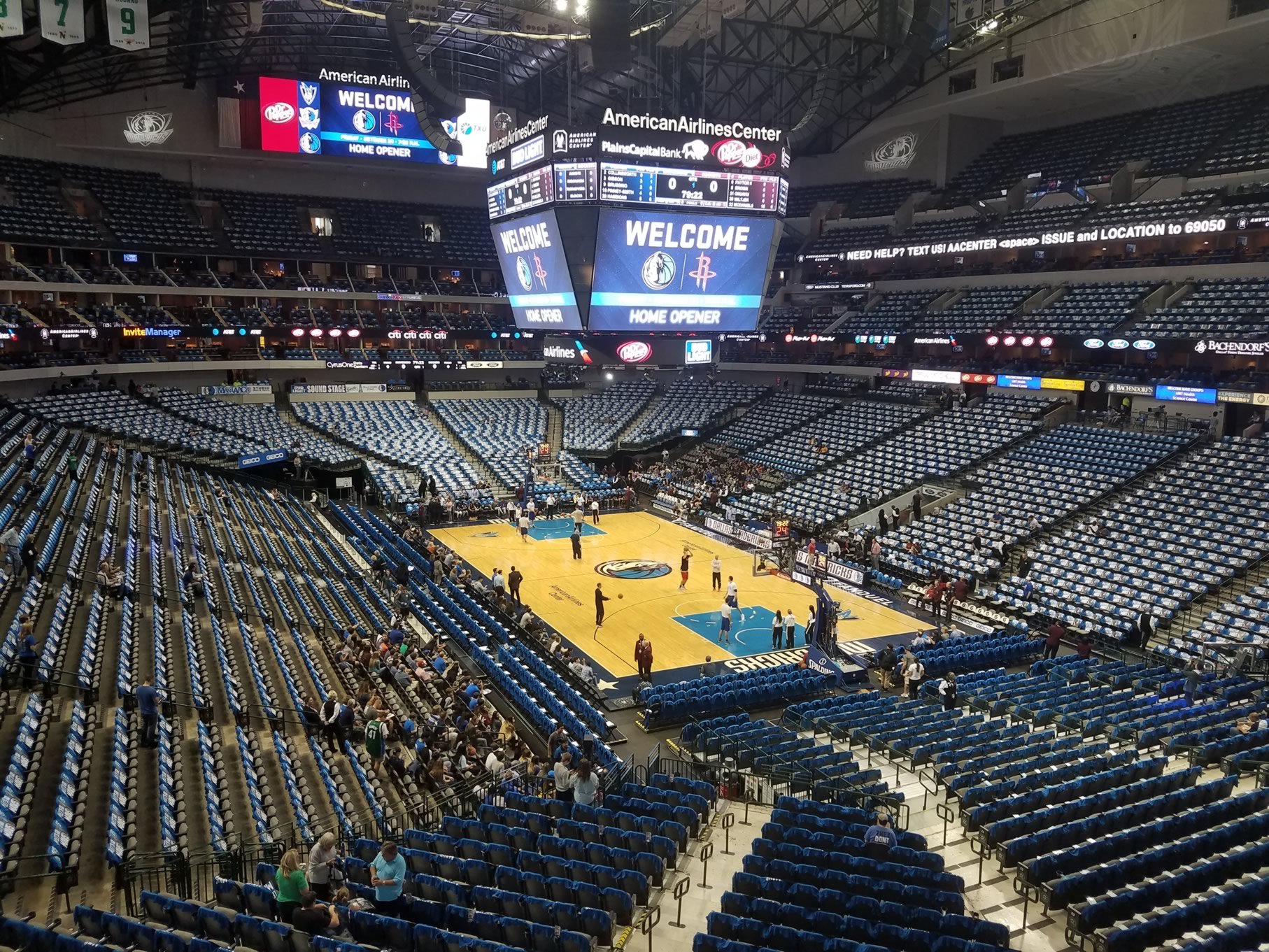 section 204, row a seat view  for basketball - american airlines center