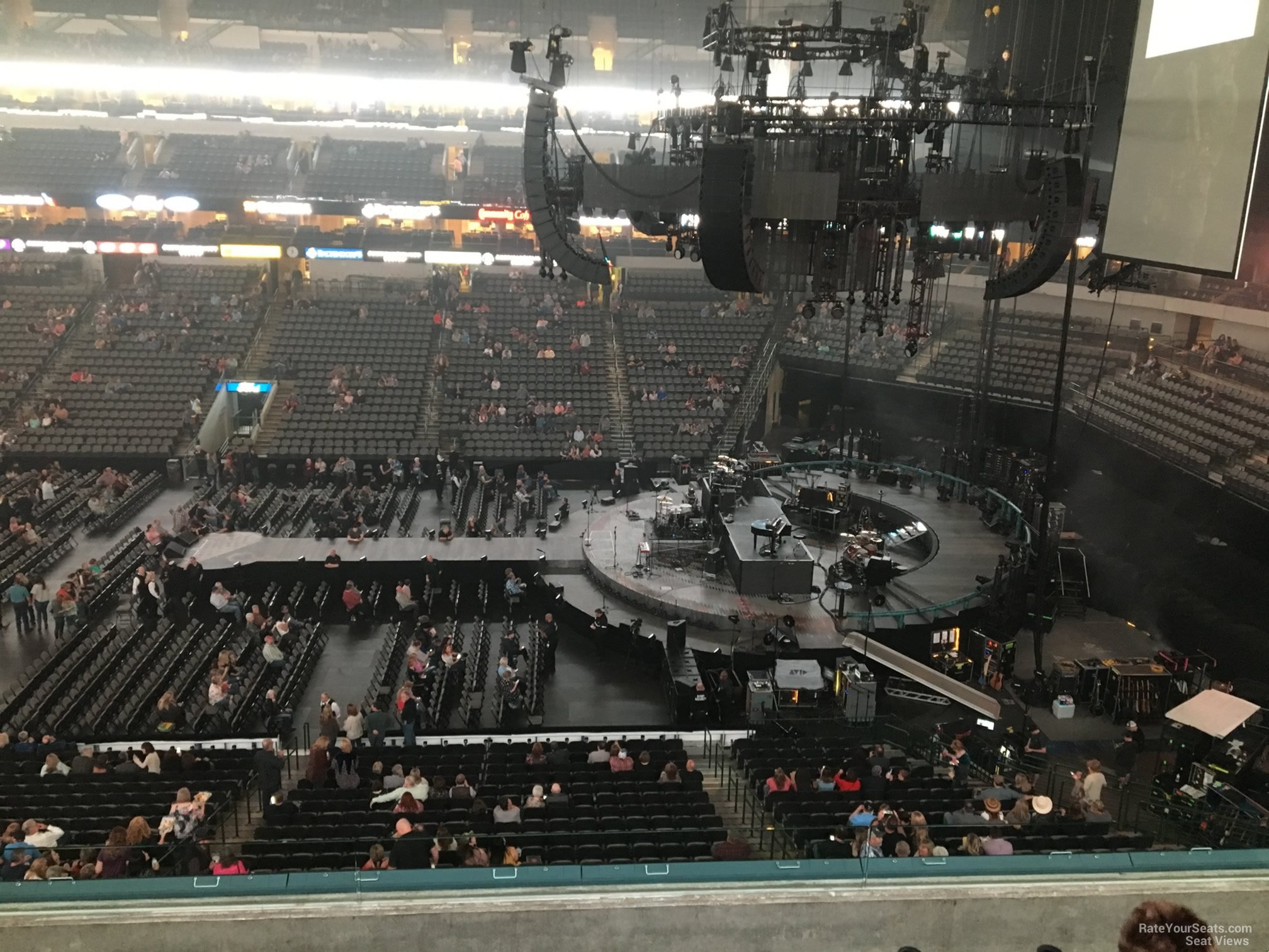section 208, row e seat view  for concert - american airlines center