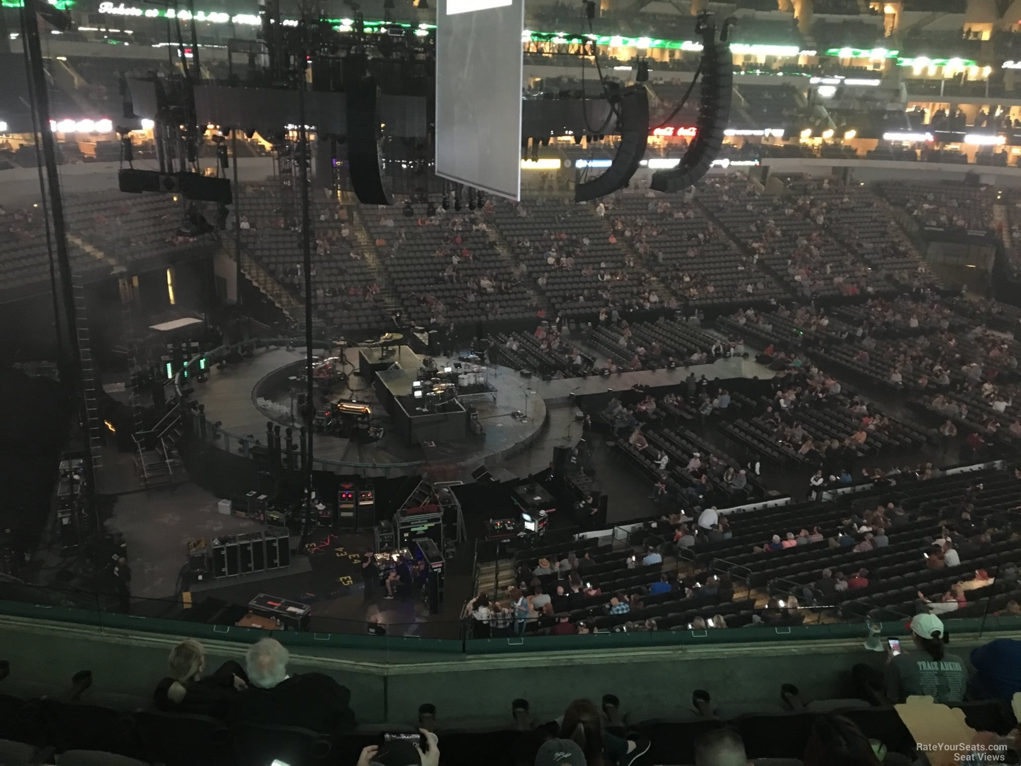 section 221, row e seat view  for concert - american airlines center