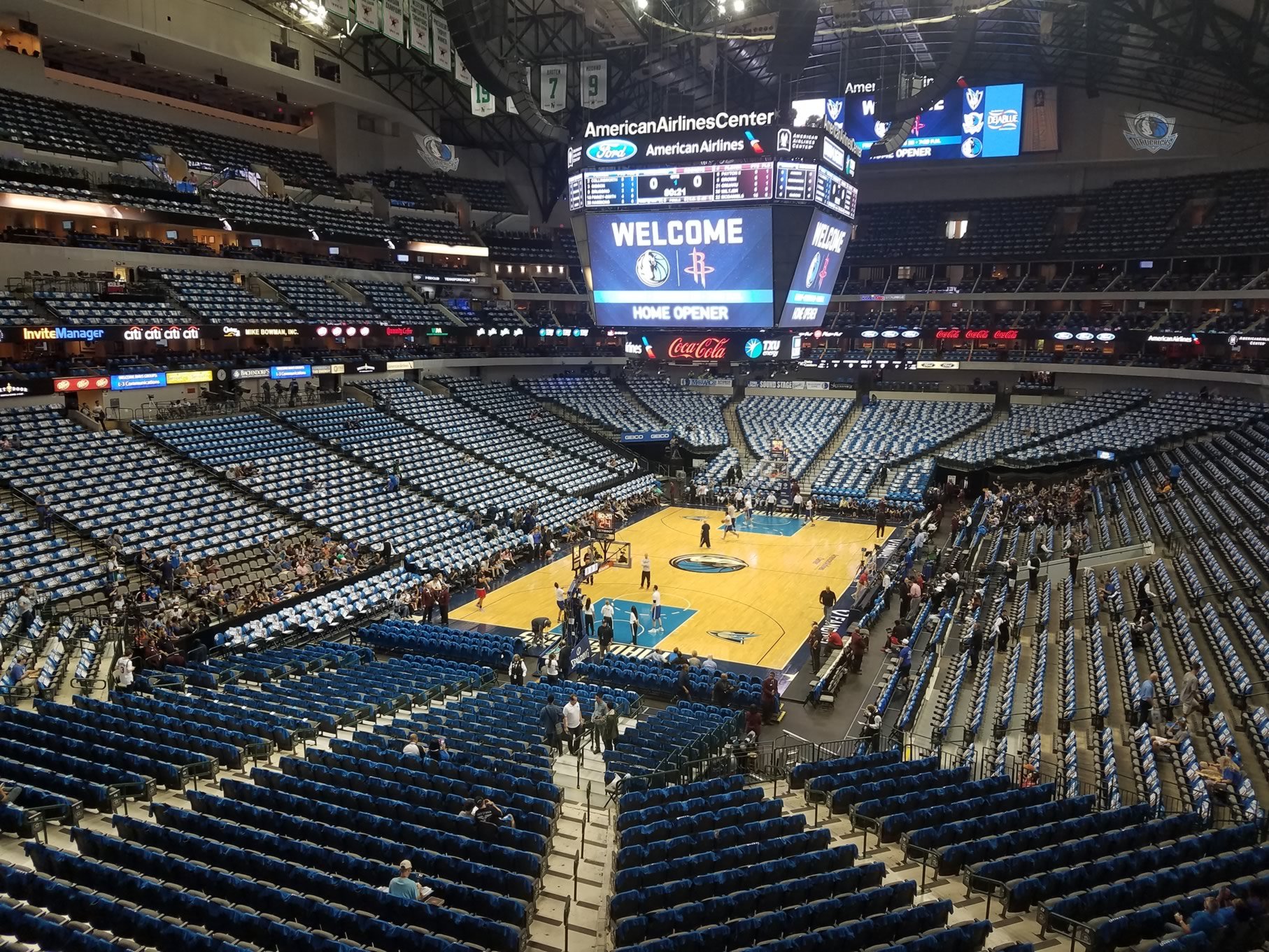 section 224, row a seat view  for basketball - american airlines center
