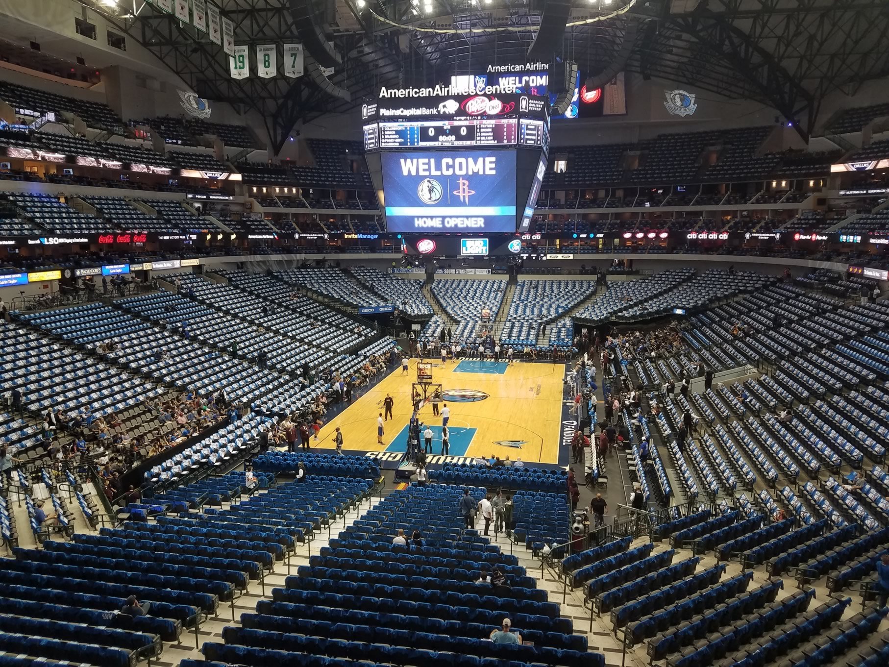 section 225, row a seat view  for basketball - american airlines center