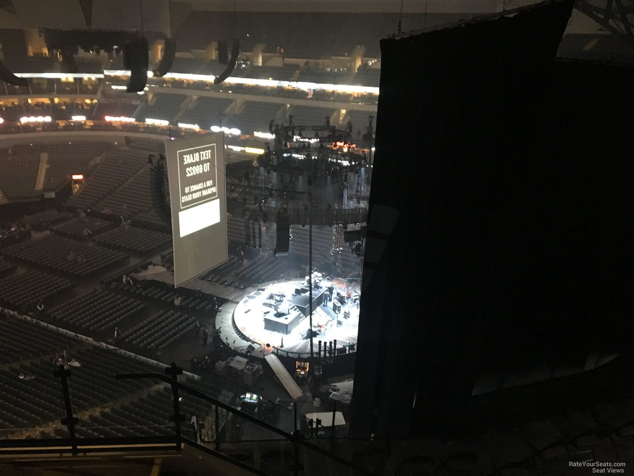 section 305, row k seat view  for concert - american airlines center