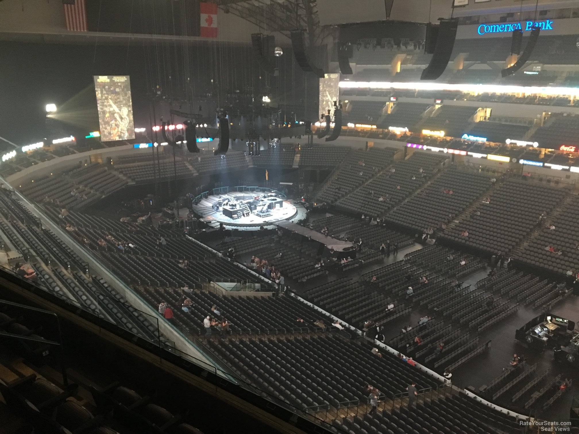 section 323, row e seat view  for concert - american airlines center