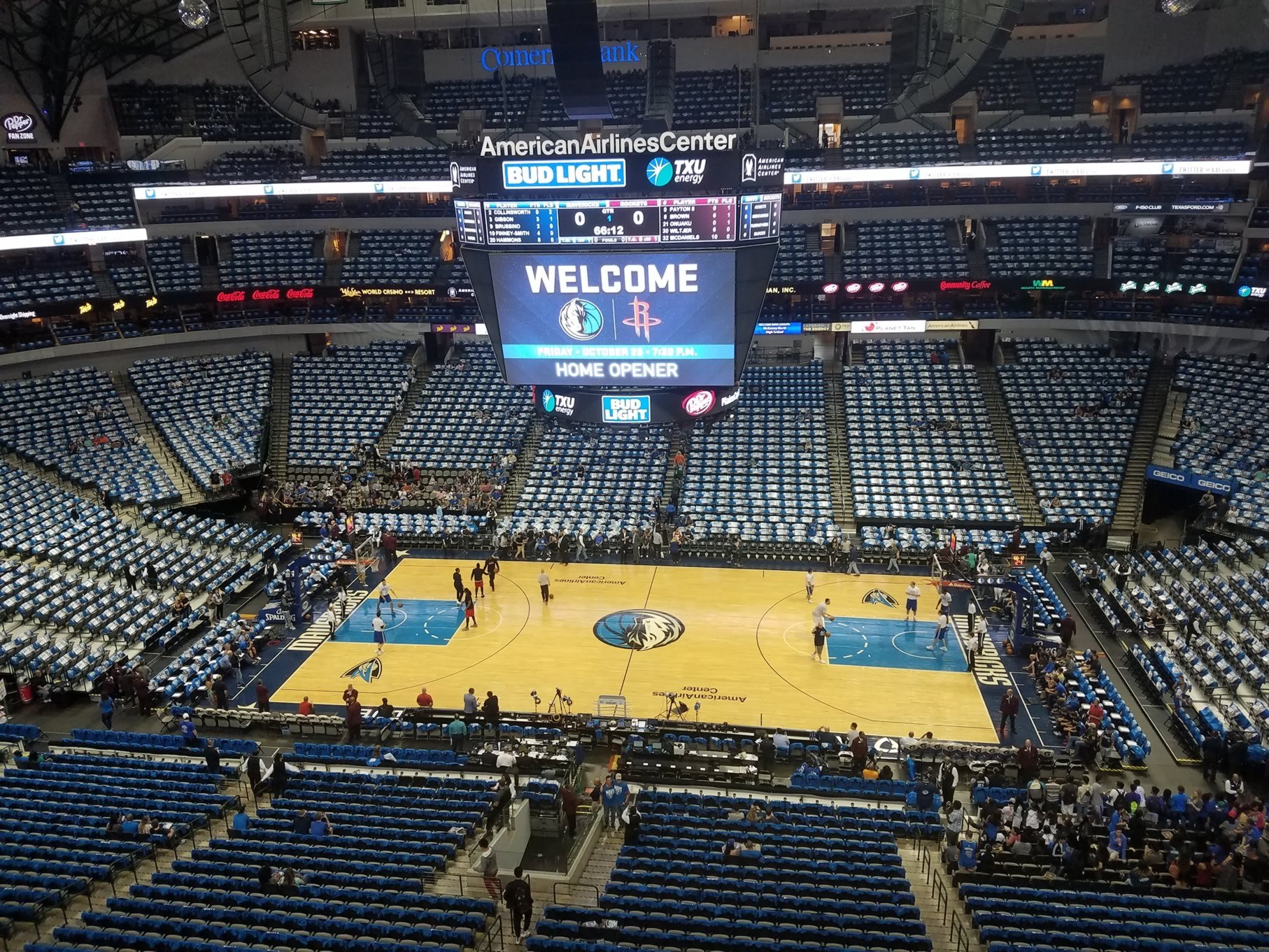 section 326, row a seat view  for basketball - american airlines center