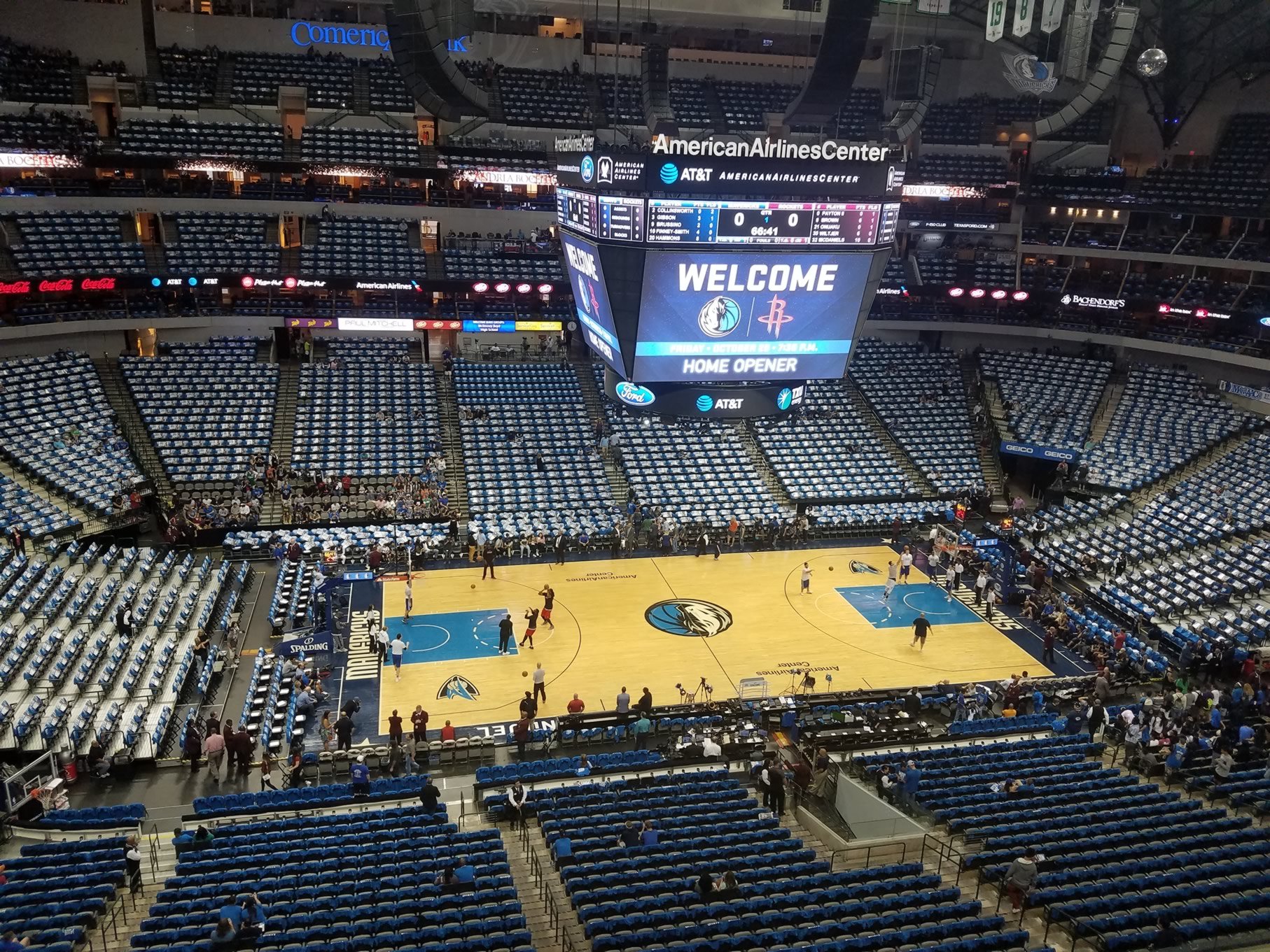 section 328, row a seat view  for basketball - american airlines center
