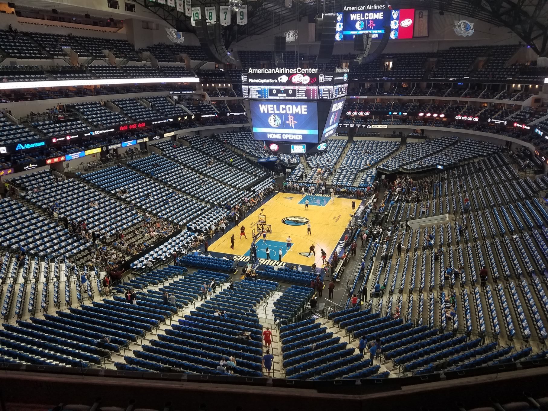 section 333, row a seat view  for basketball - american airlines center