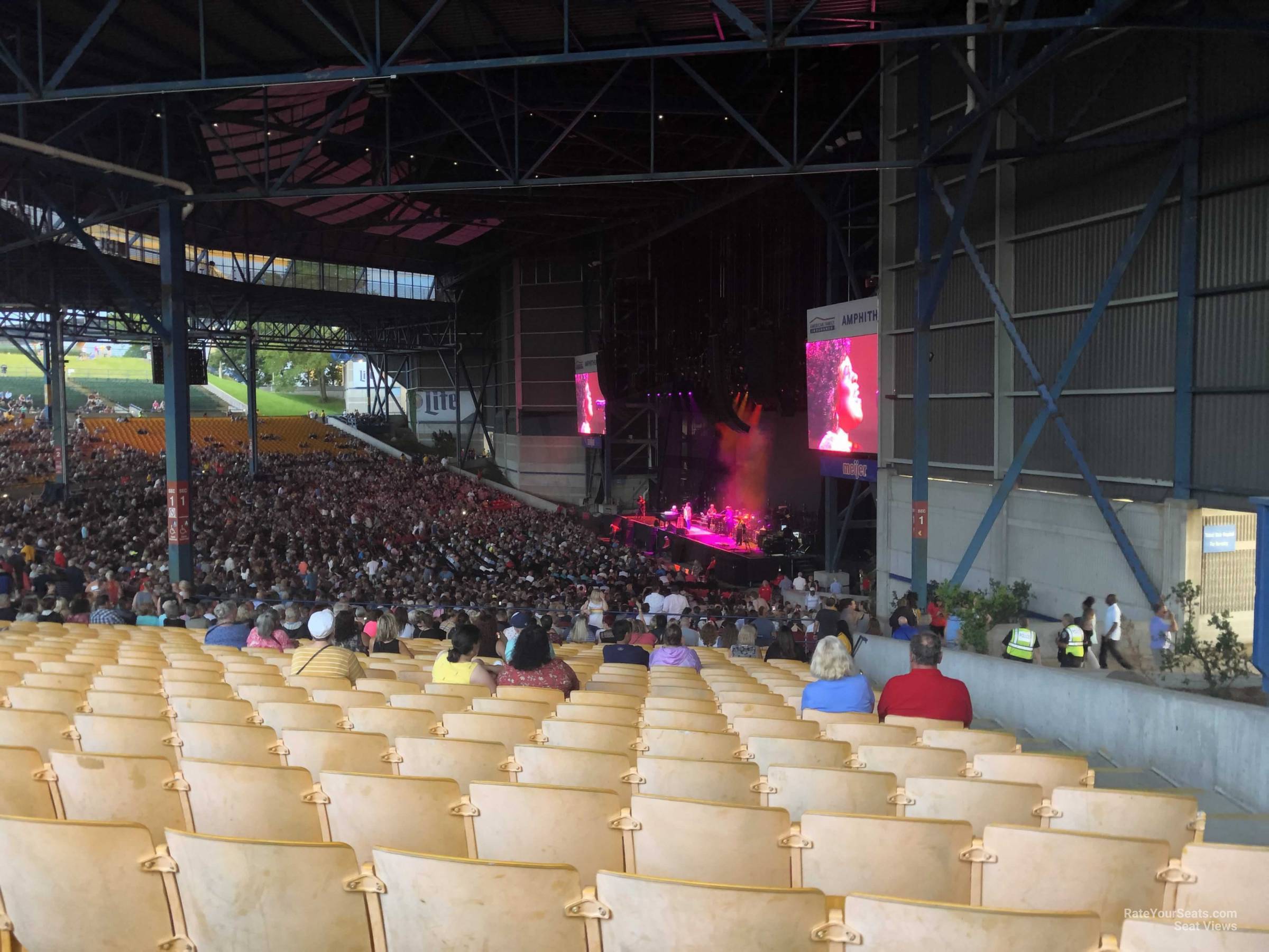 section 201, row x seat view  - american family insurance amphitheater