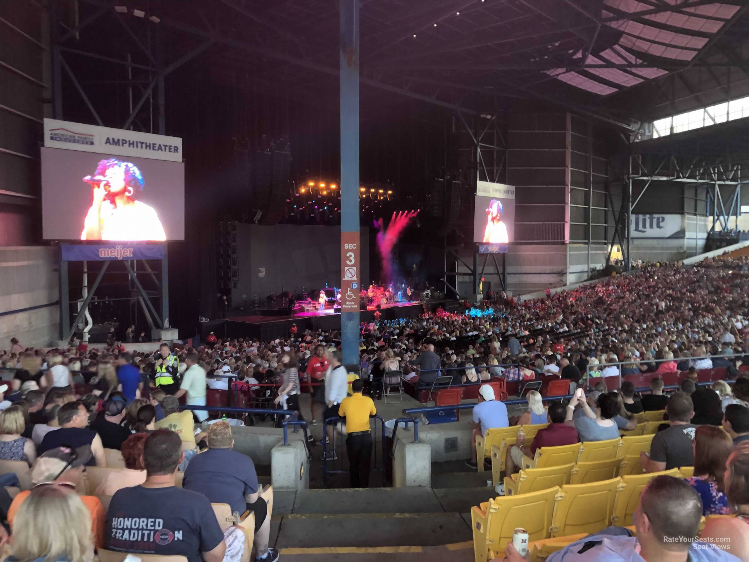 section 208, row f seat view  - american family insurance amphitheater