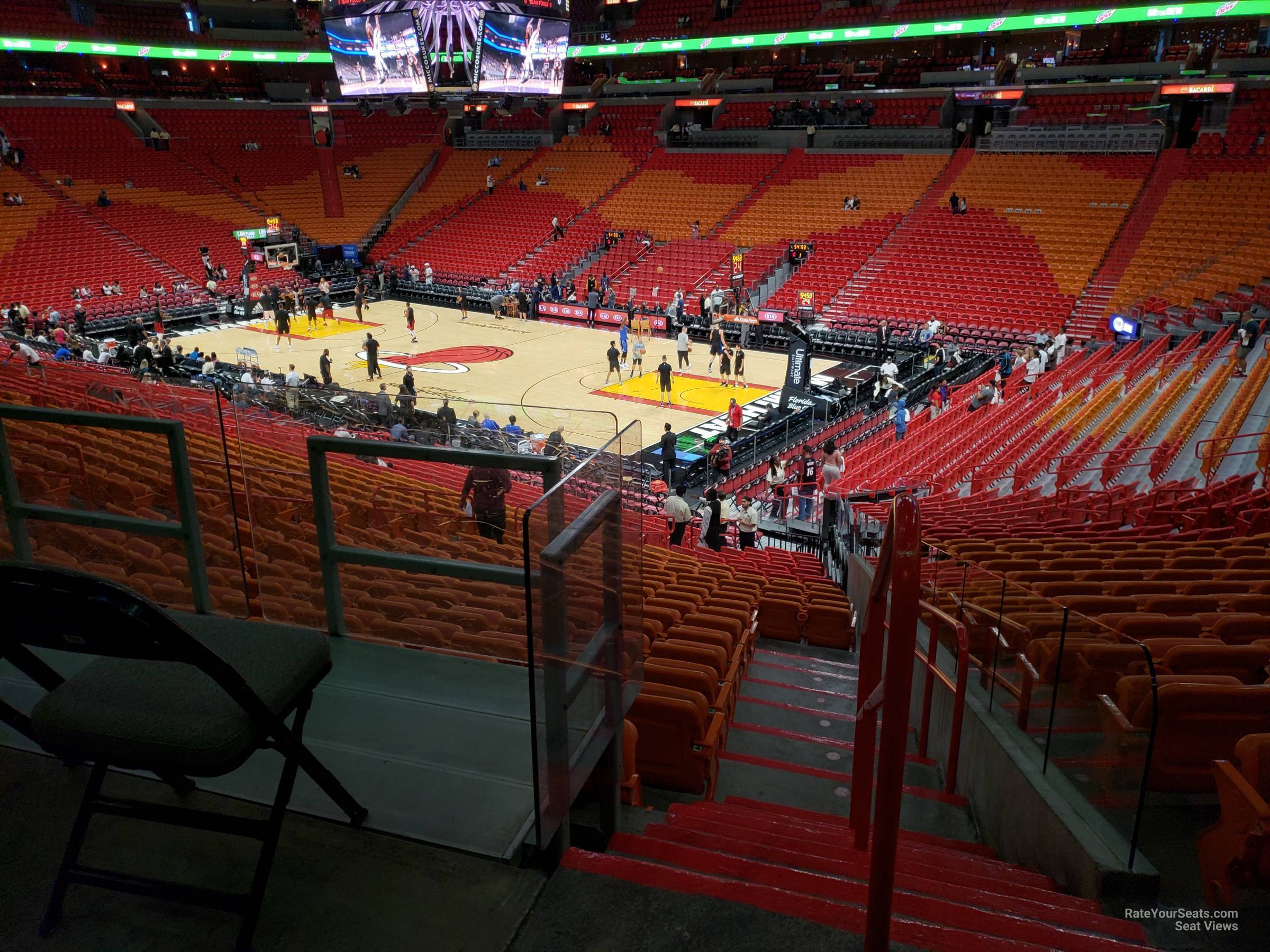 section 104, row 23 seat view  for basketball - miami-dade arena
