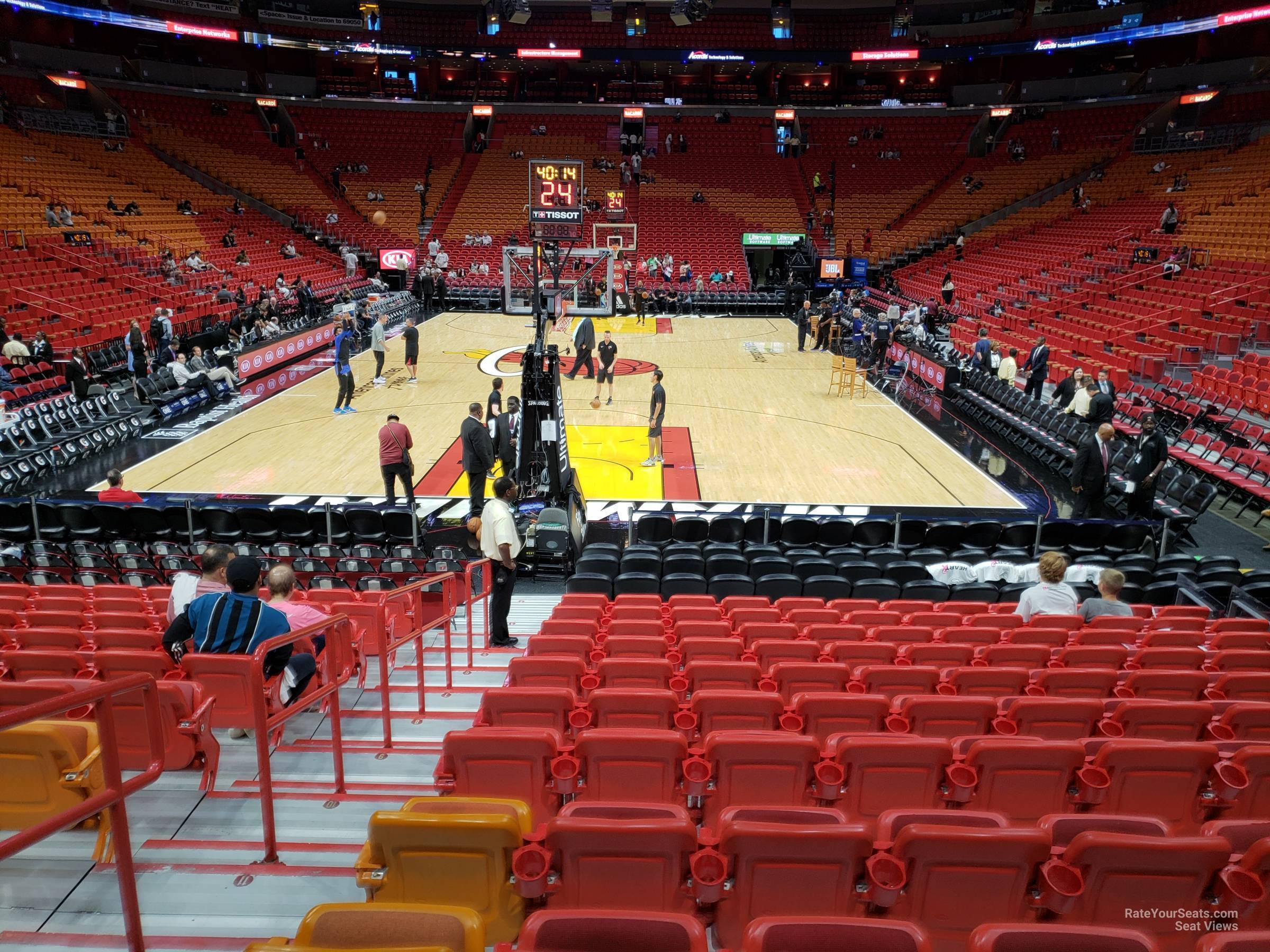 section 124, row 15 seat view  for basketball - miami-dade arena