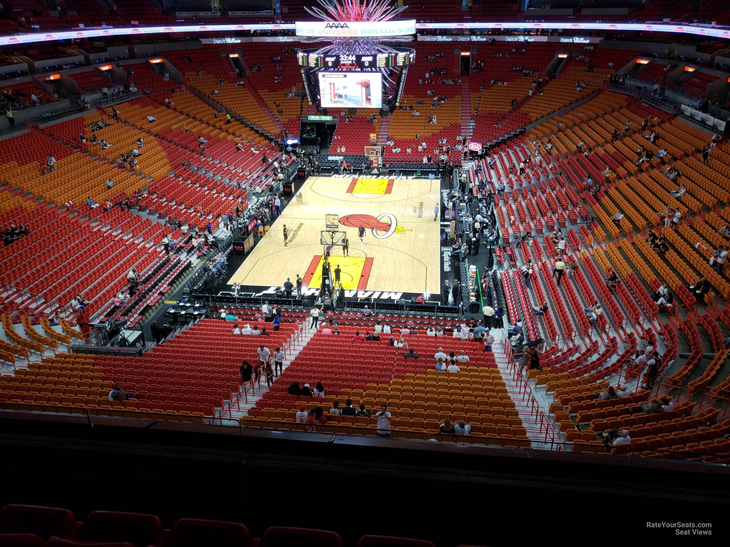 section 316, row 3 seat view  for basketball - ftx arena