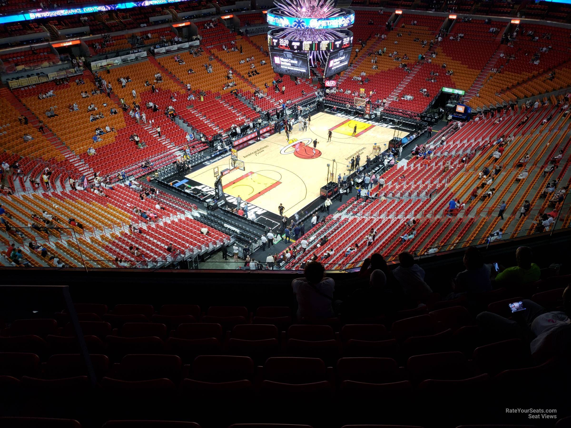 section 401, row 6 seat view  for basketball - miami-dade arena