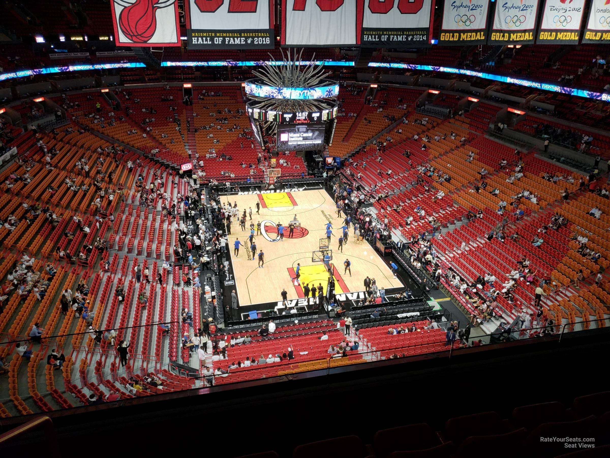 section 406, row 6 seat view  for basketball - ftx arena
