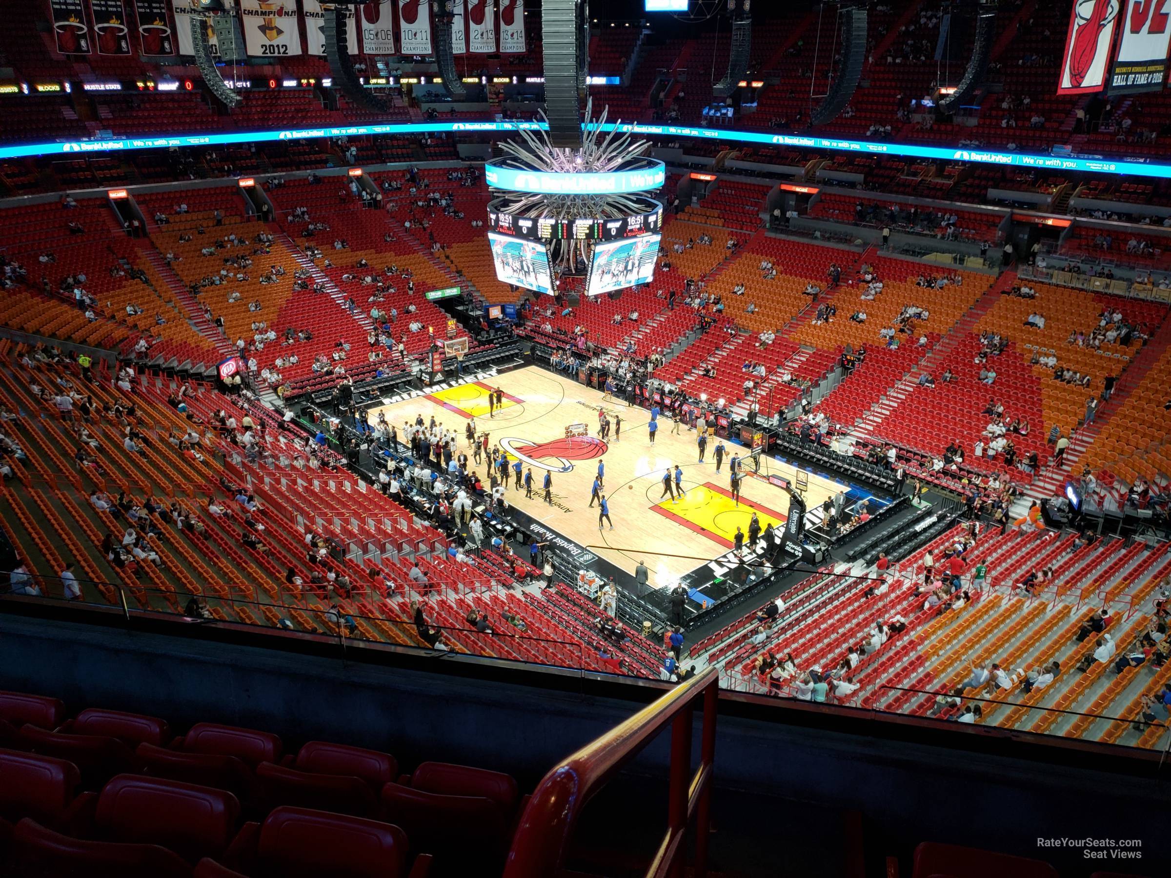 section 410, row 6 seat view  for basketball - ftx arena