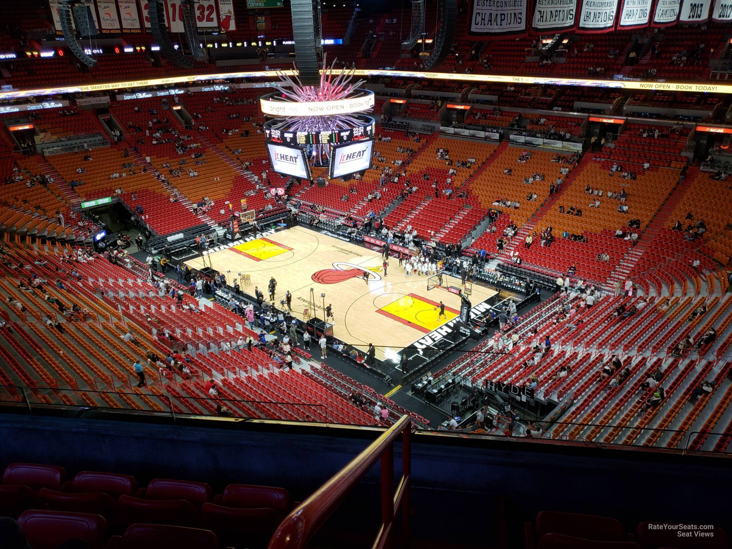 section 420, row 6 seat view  for basketball - miami-dade arena
