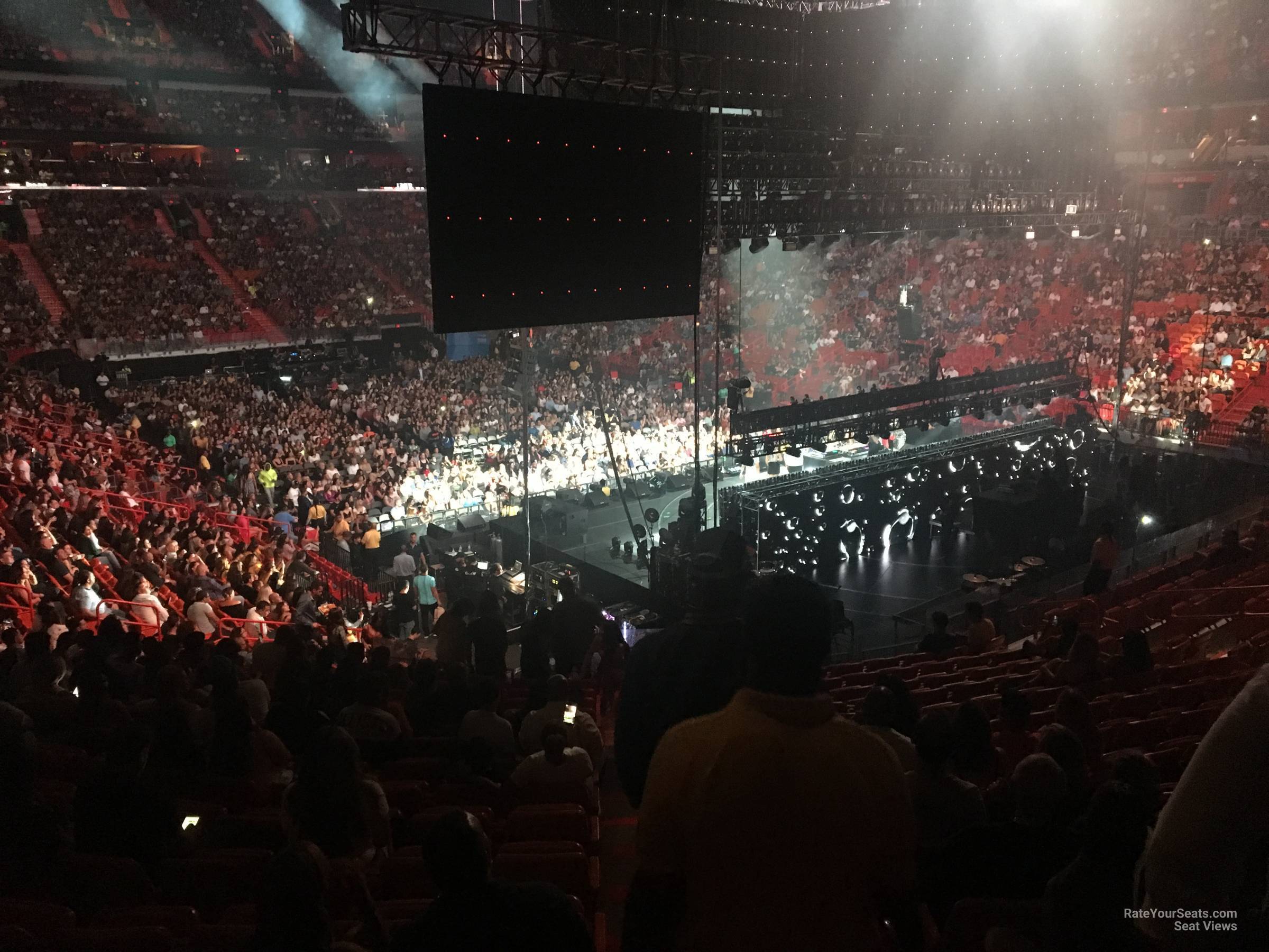 section 103, row 36 seat view  for concert - miami-dade arena