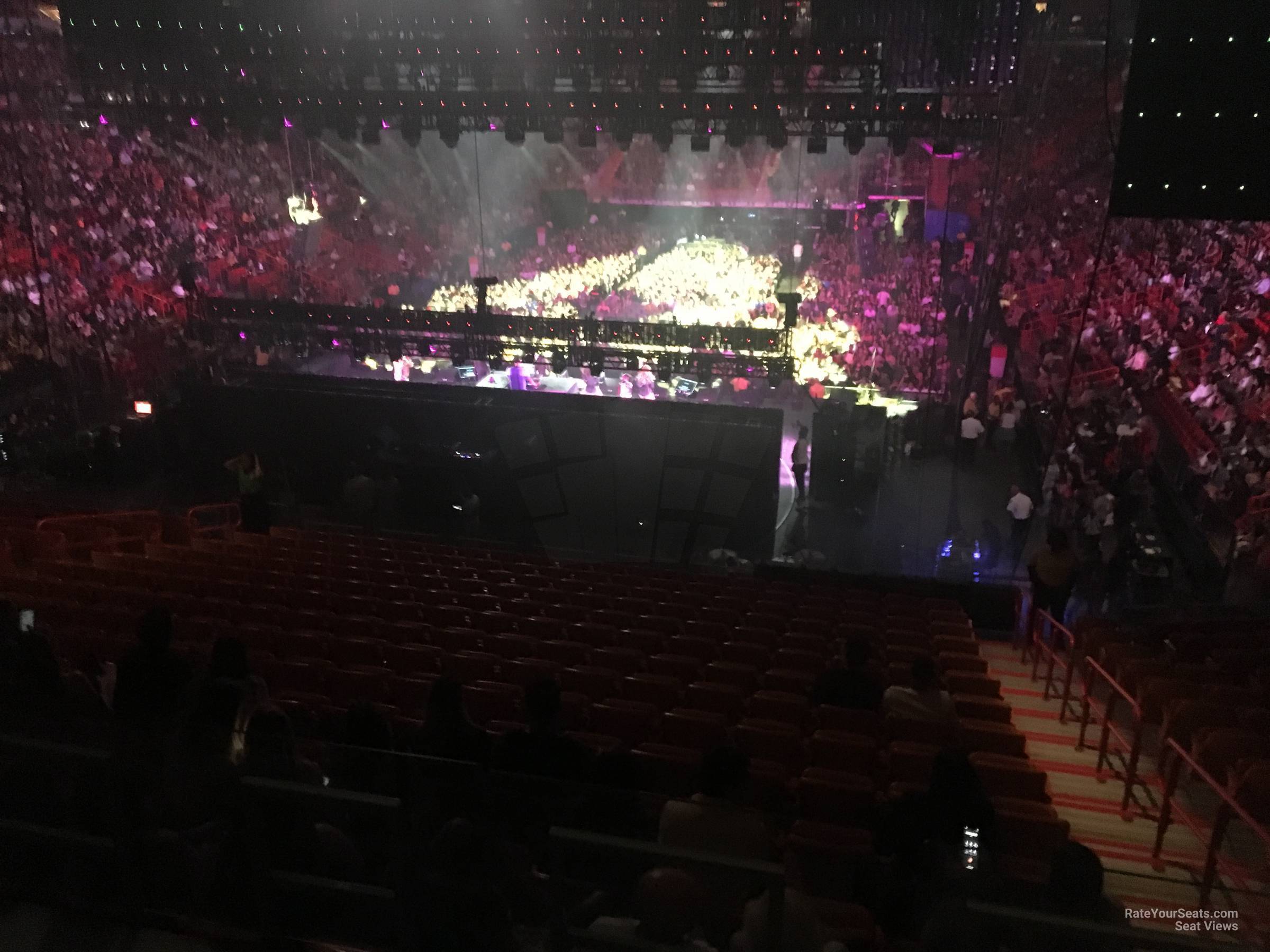 section 124, row 37 seat view  for concert - miami-dade arena