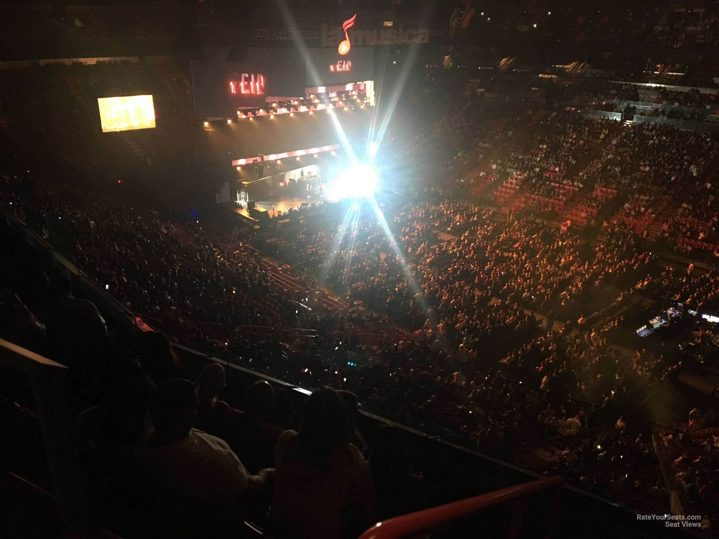 section 322, row 3 seat view  for concert - miami-dade arena
