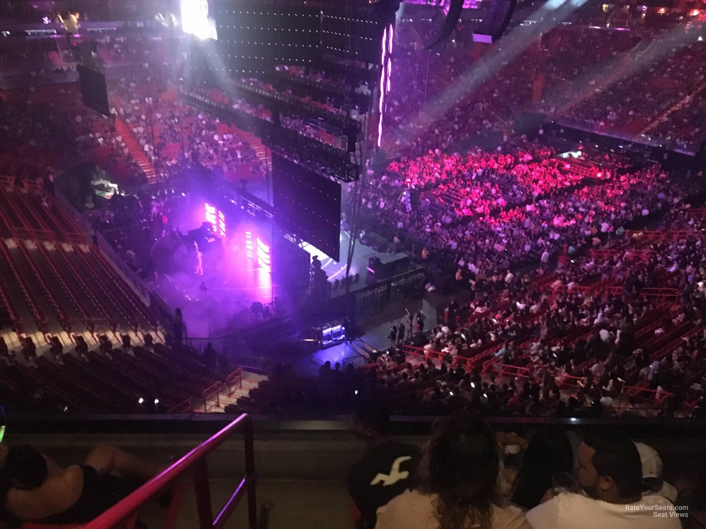 section 329, row 3 seat view  for concert - miami-dade arena
