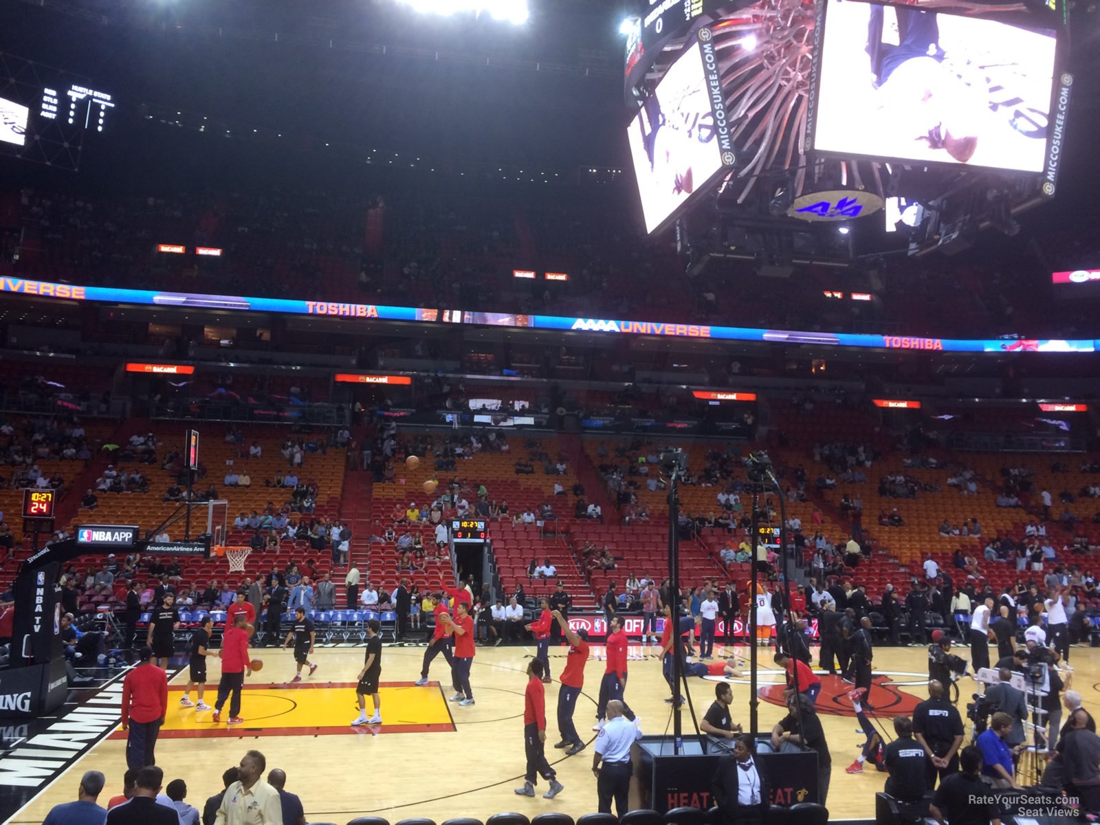 View from Section 120 at AmericanAirlines Arena