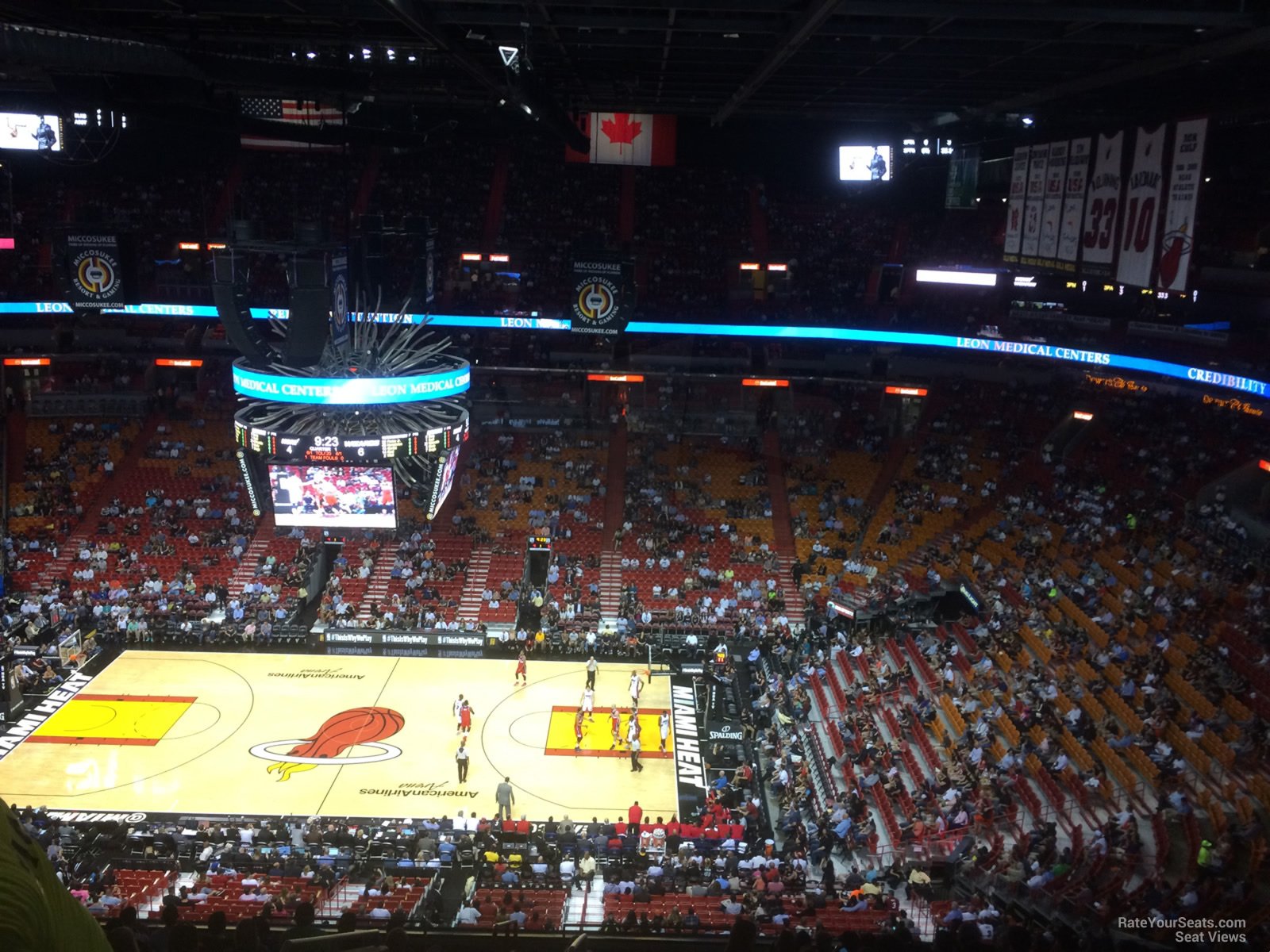 section 308, row 14 seat view  for basketball - miami-dade arena