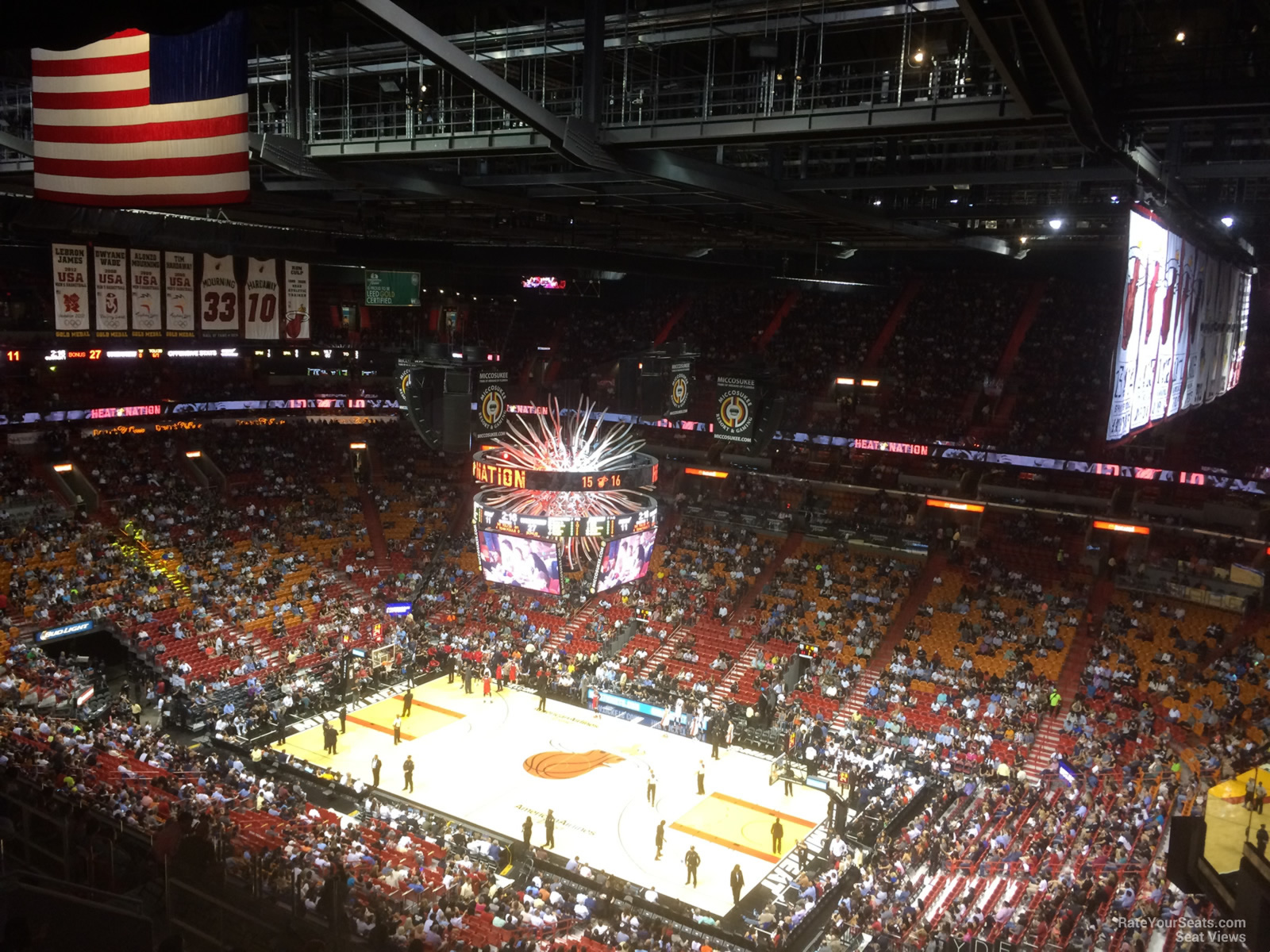 section 321, row 14 seat view  for basketball - miami-dade arena