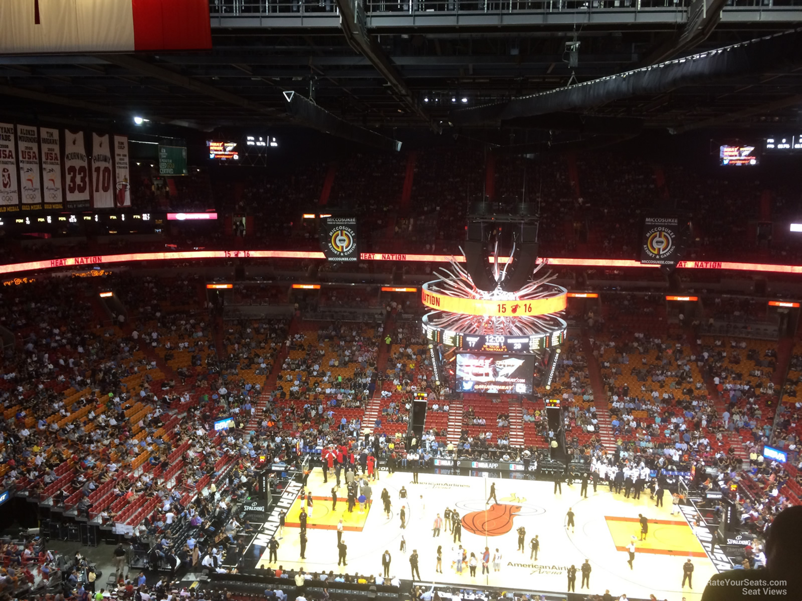section 324, row 14 seat view  for basketball - miami-dade arena