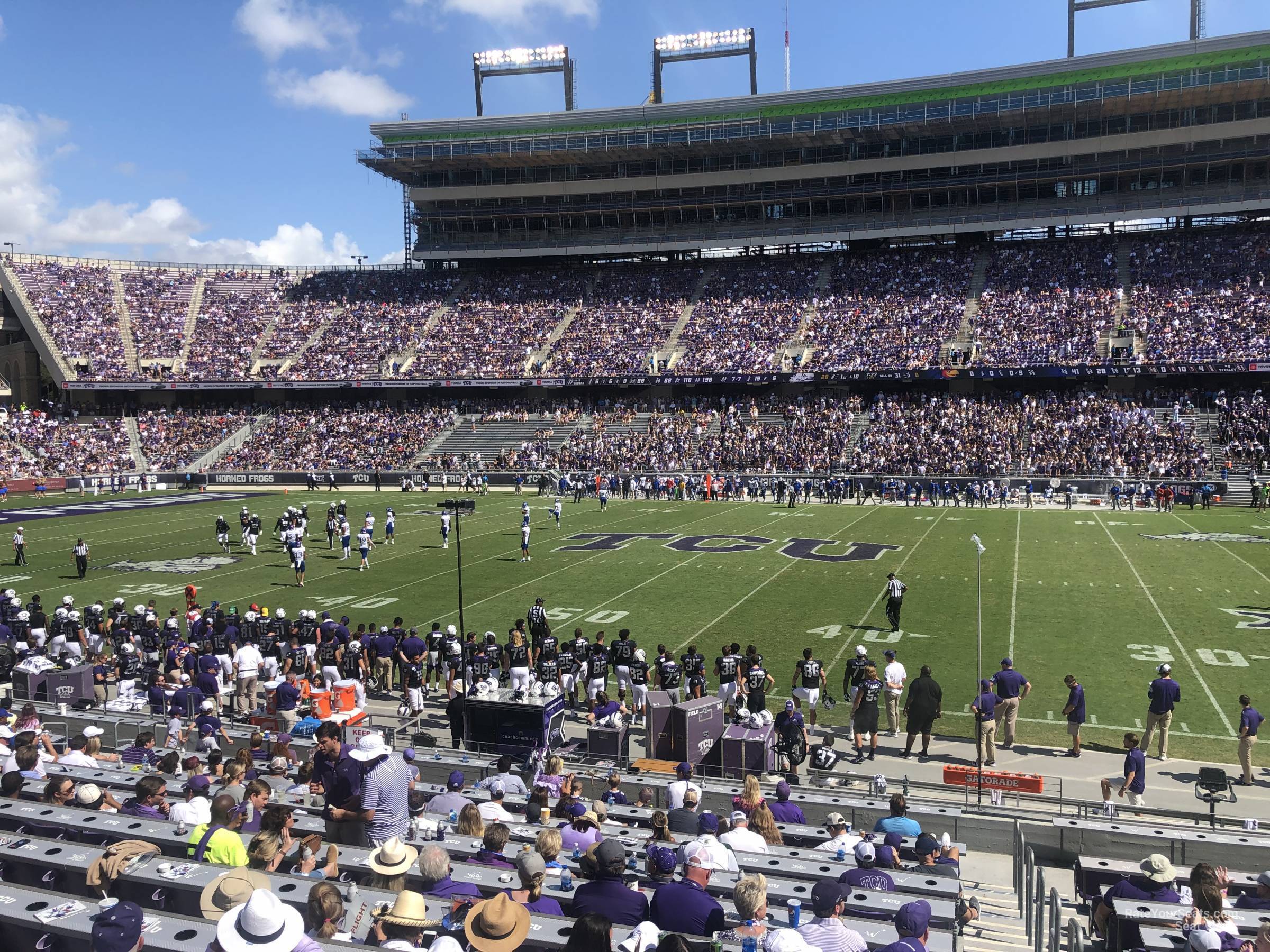 section 104, row u seat view  - amon carter stadium