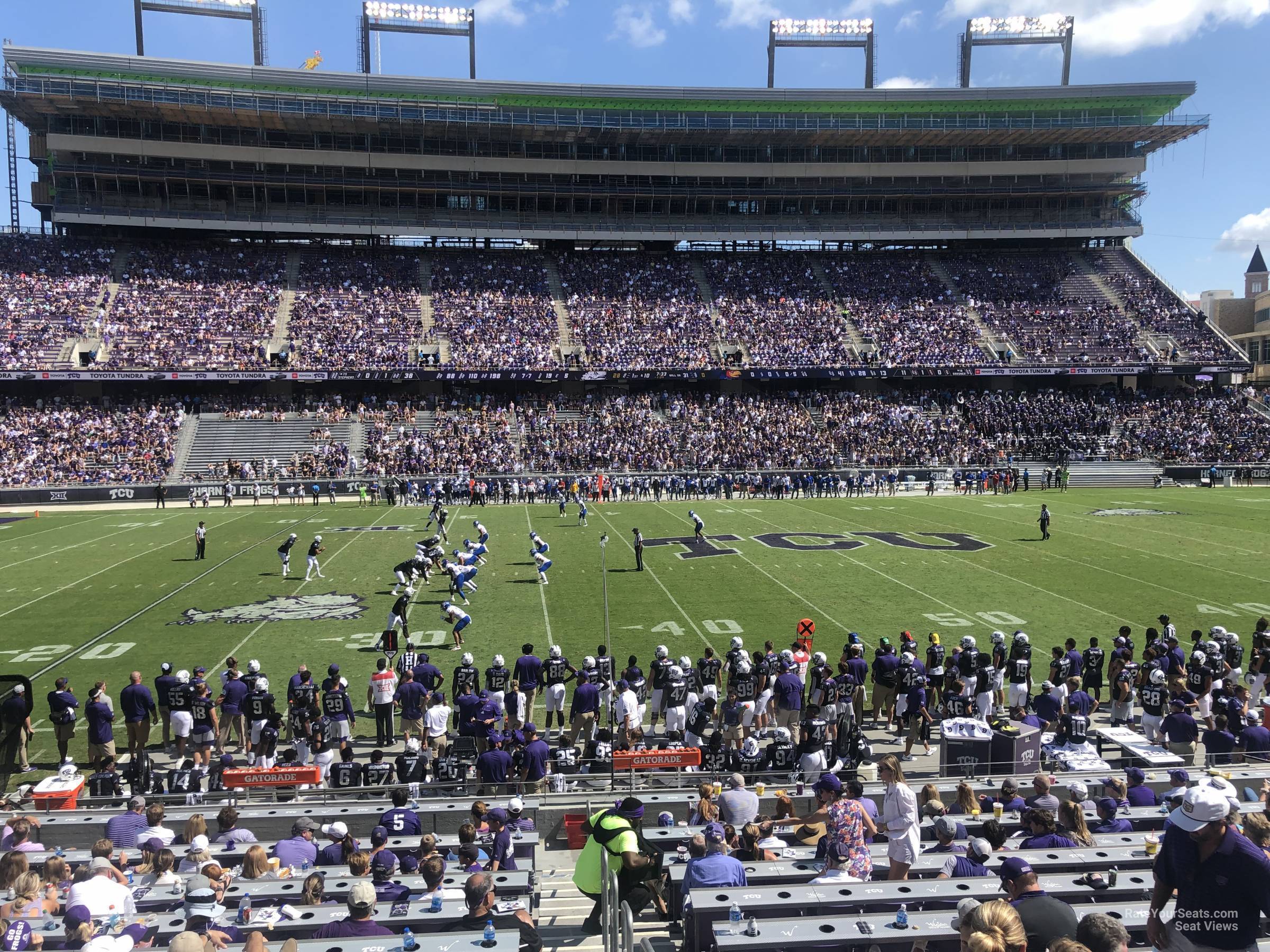 section 106, row u seat view  - amon carter stadium