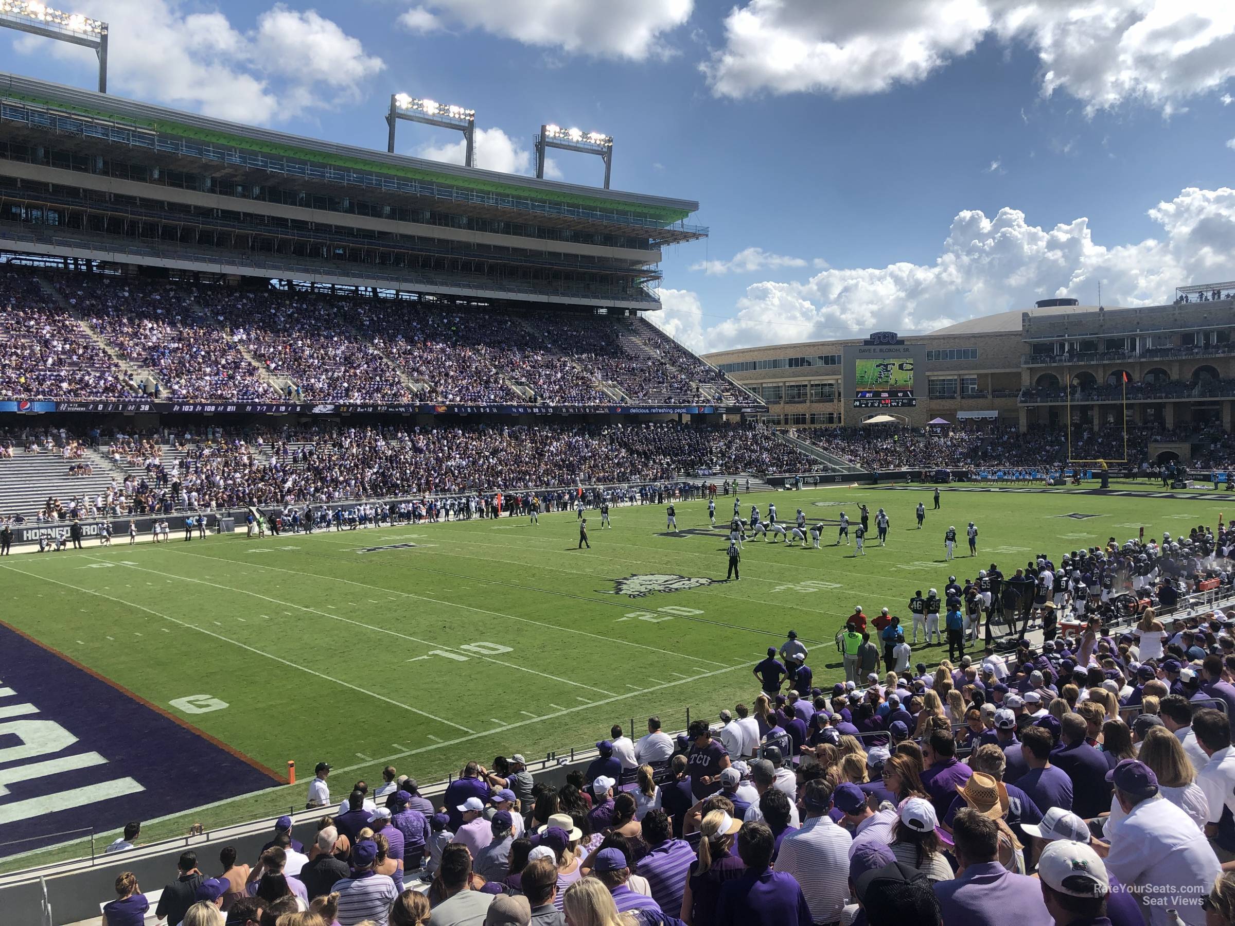 section 109, row u seat view  - amon carter stadium