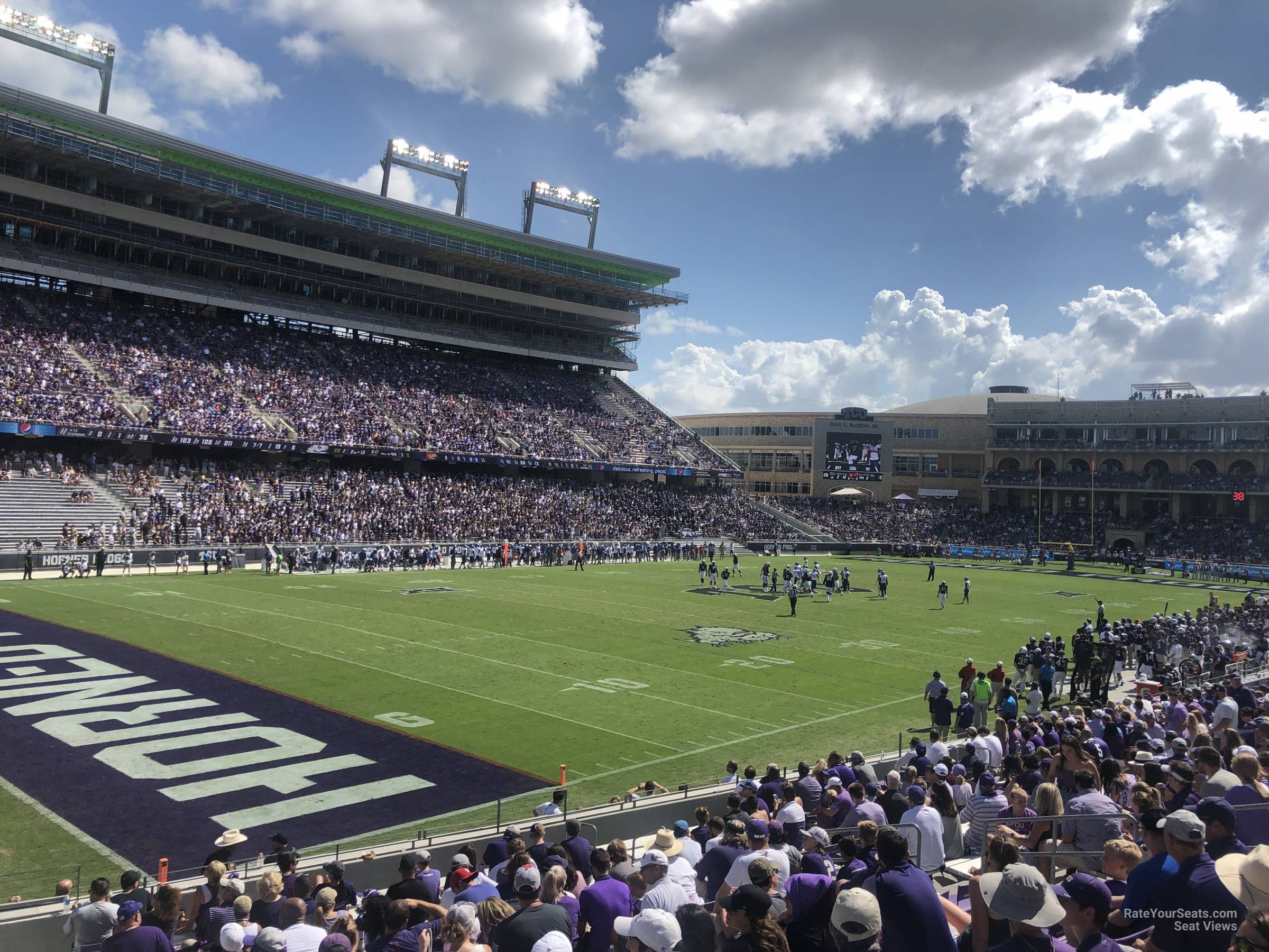 section 110, row u seat view  - amon carter stadium