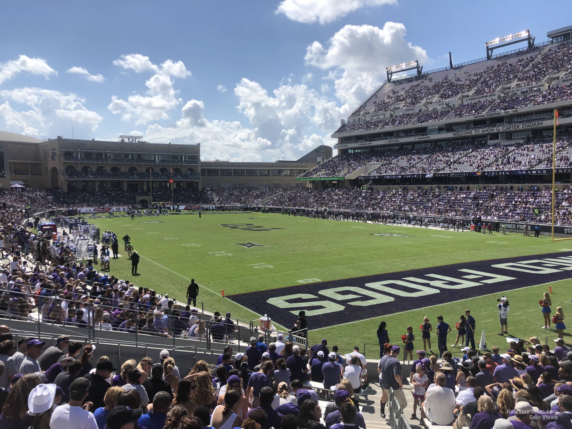 section 119, row u seat view  - amon carter stadium