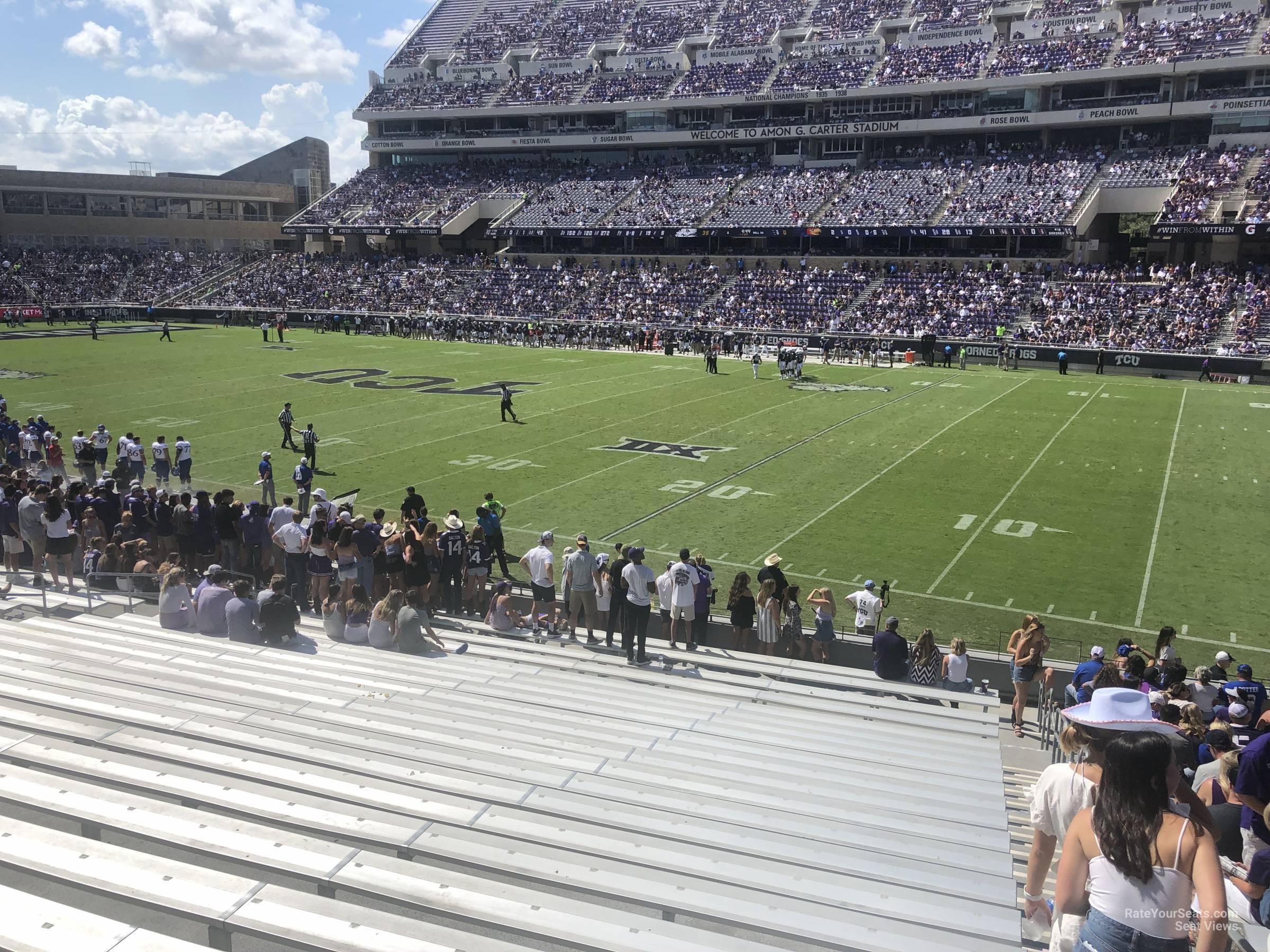 section 122, row x seat view  - amon carter stadium