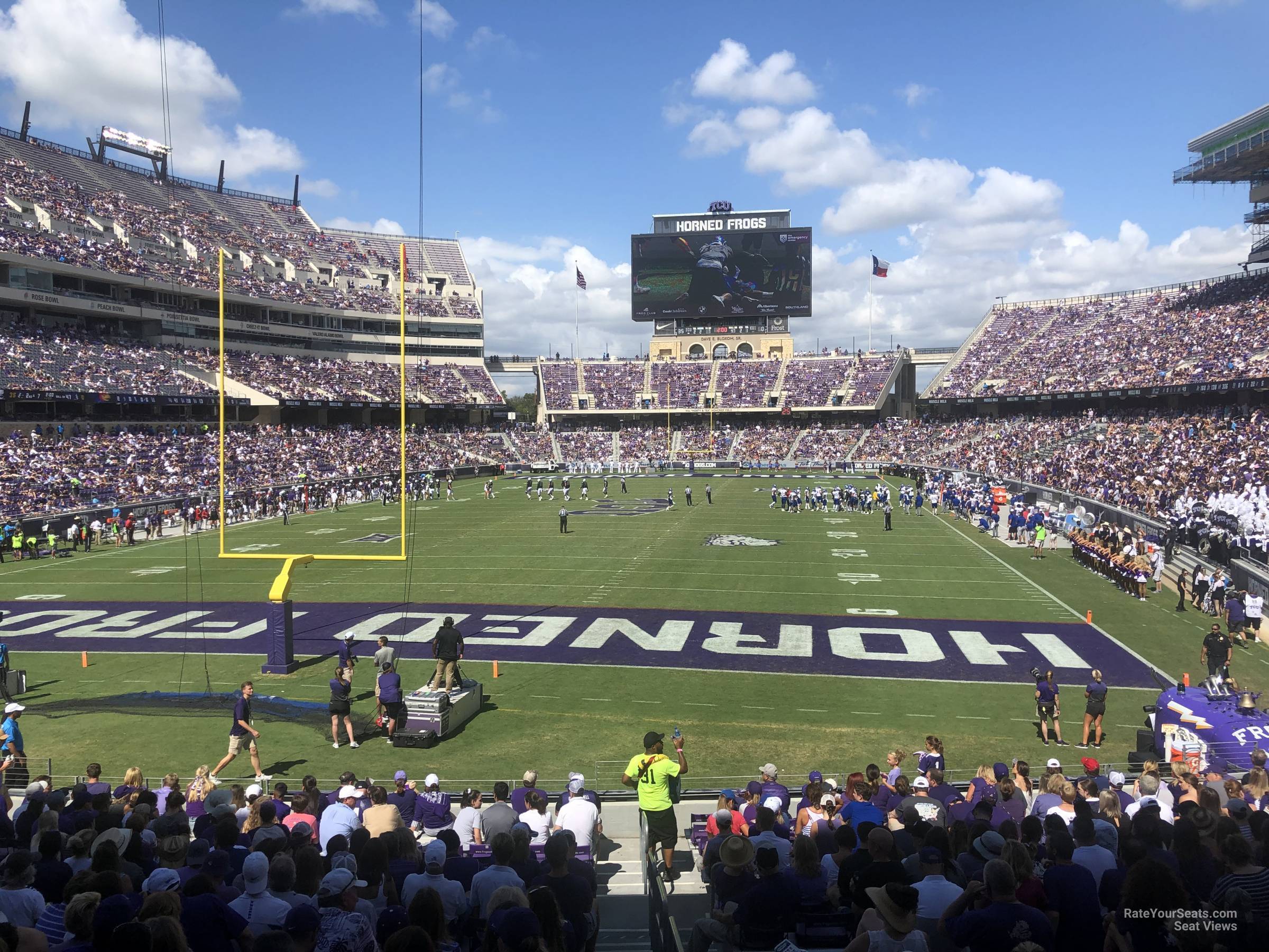 section 132, row v seat view  - amon carter stadium