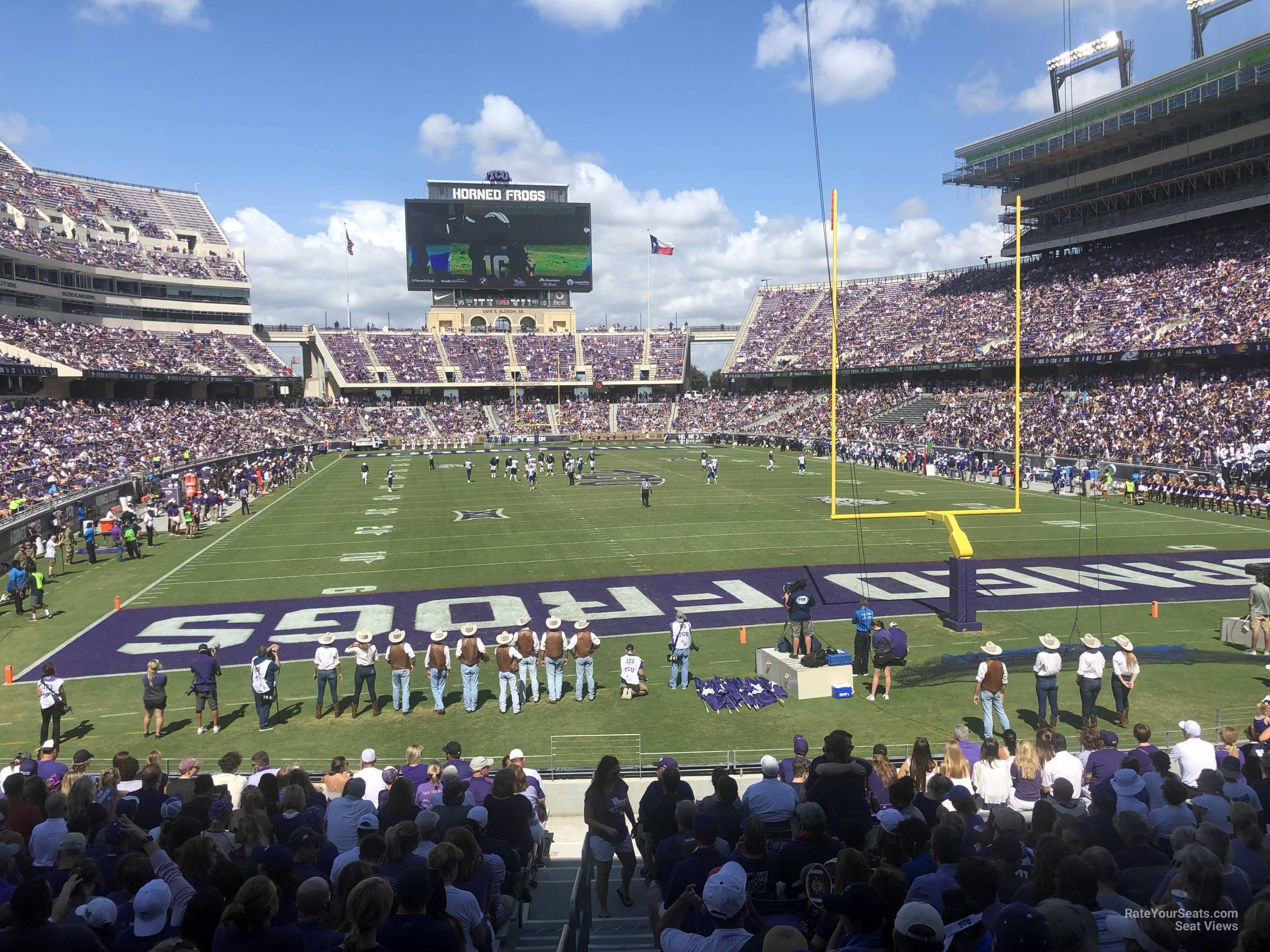 section 134, row v seat view  - amon carter stadium