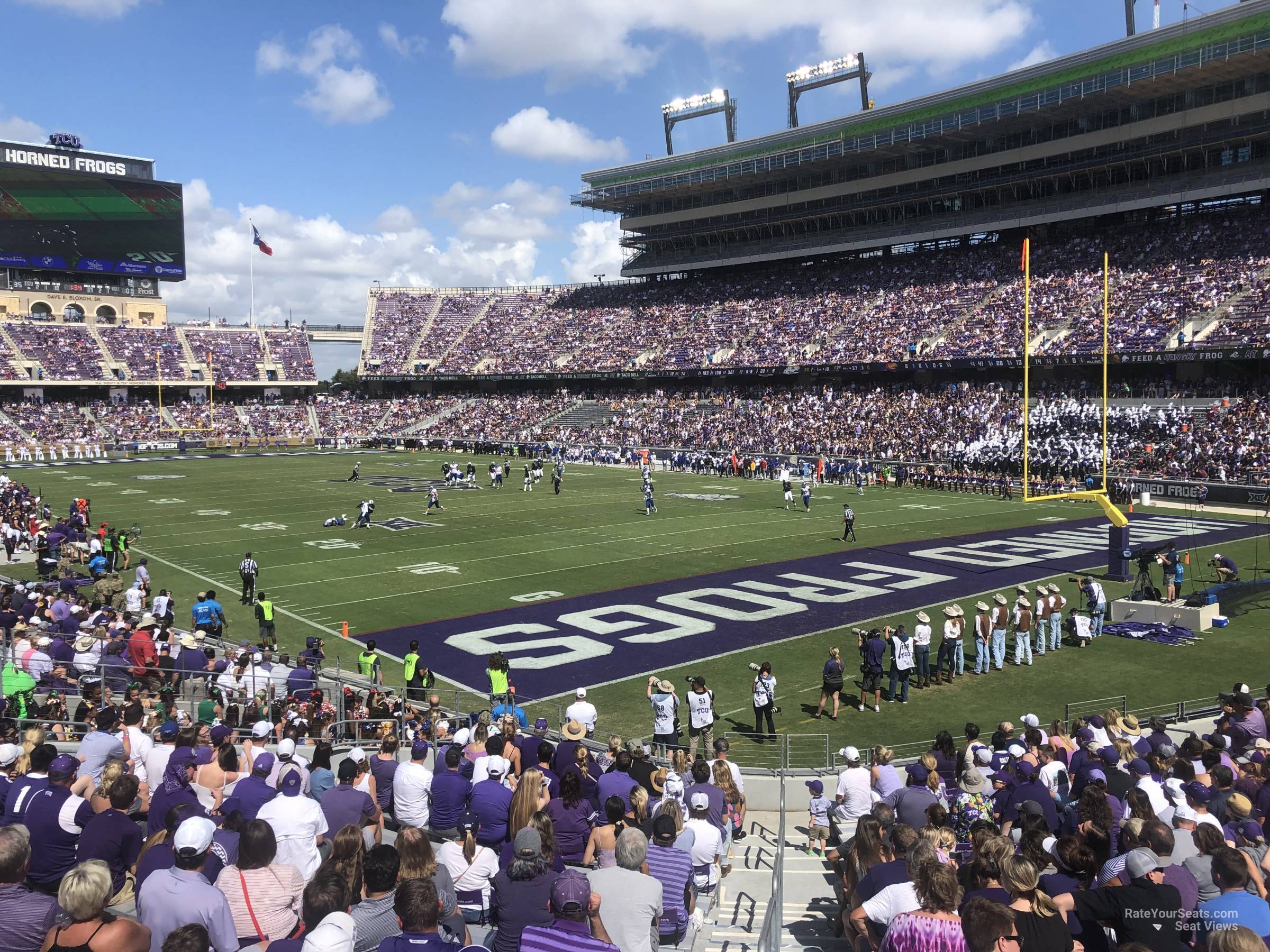 section 136, row v seat view  - amon carter stadium