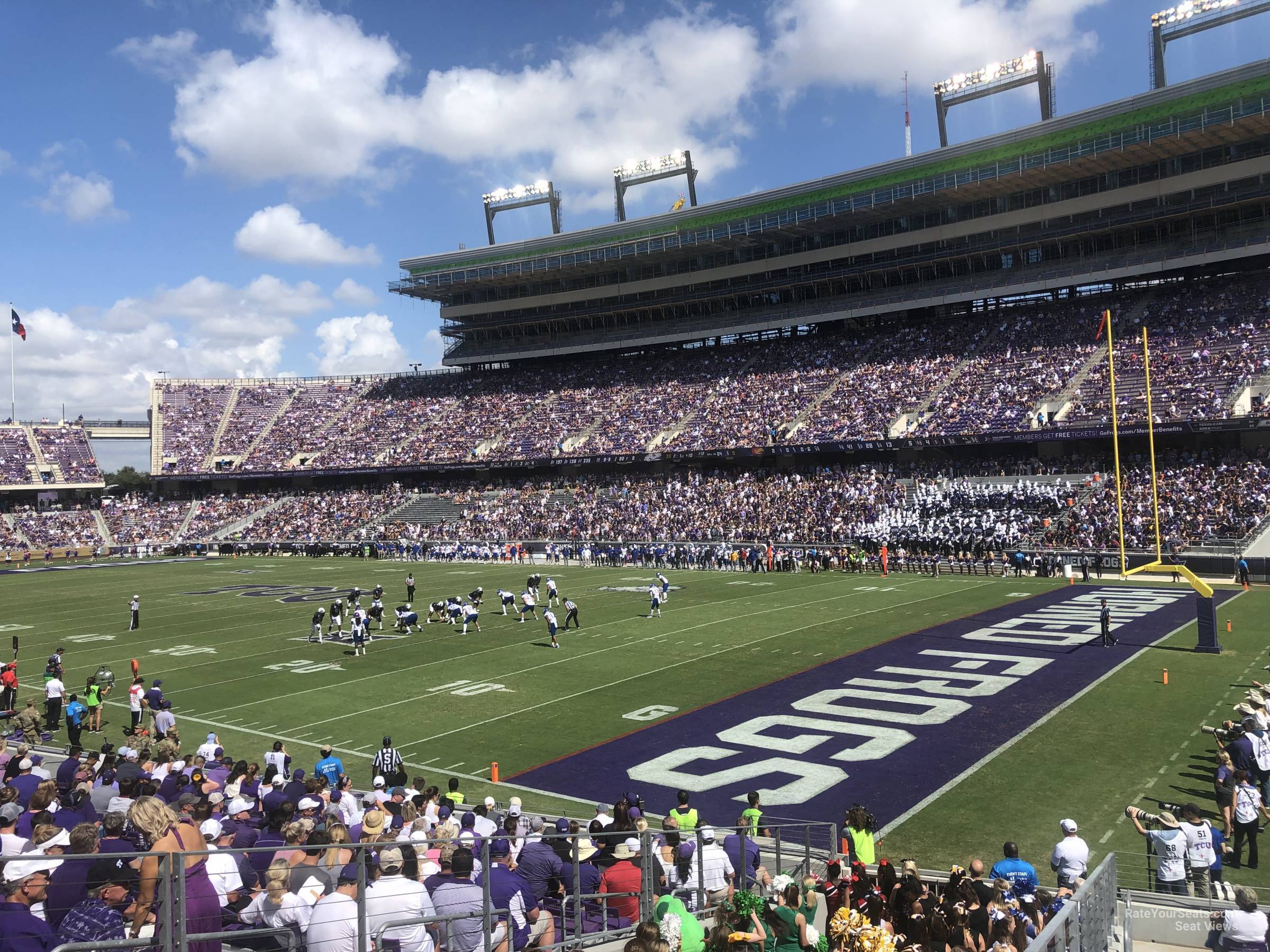 section 137, row v seat view  - amon carter stadium