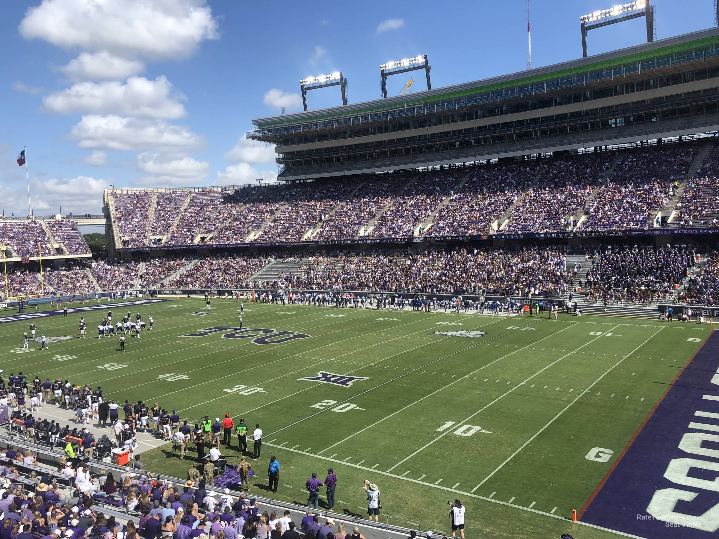 section 201, row b seat view  - amon carter stadium