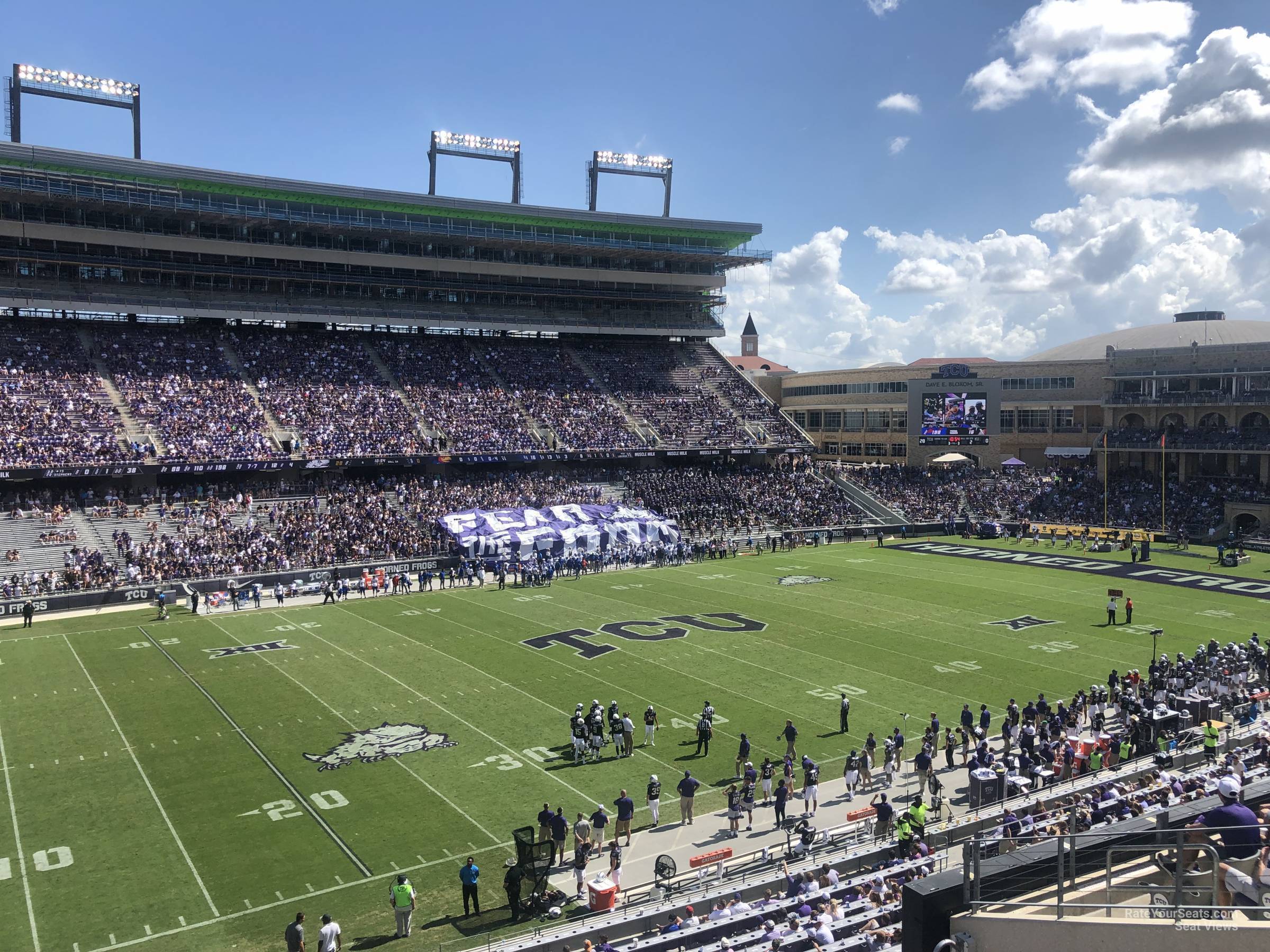 section 210, row l seat view  - amon carter stadium