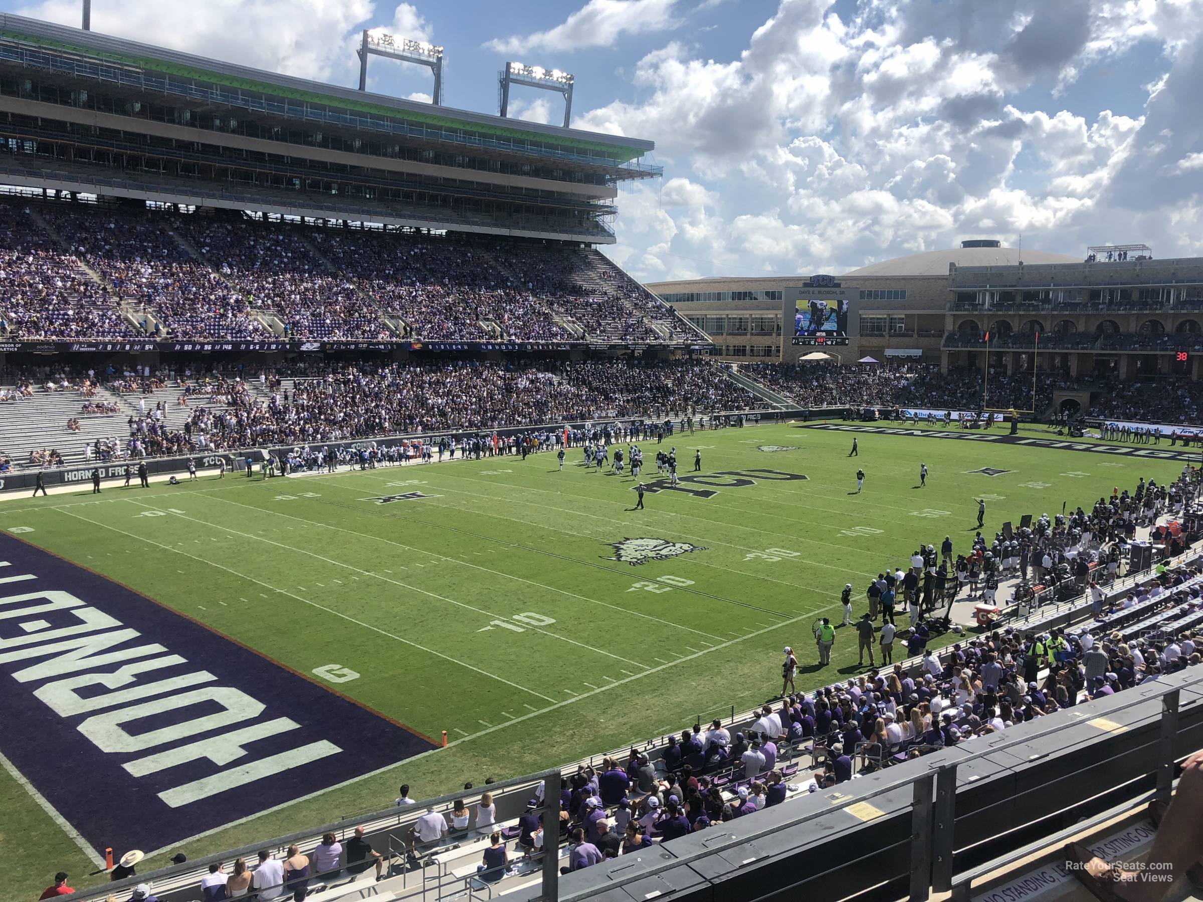 section 214, row b seat view  - amon carter stadium