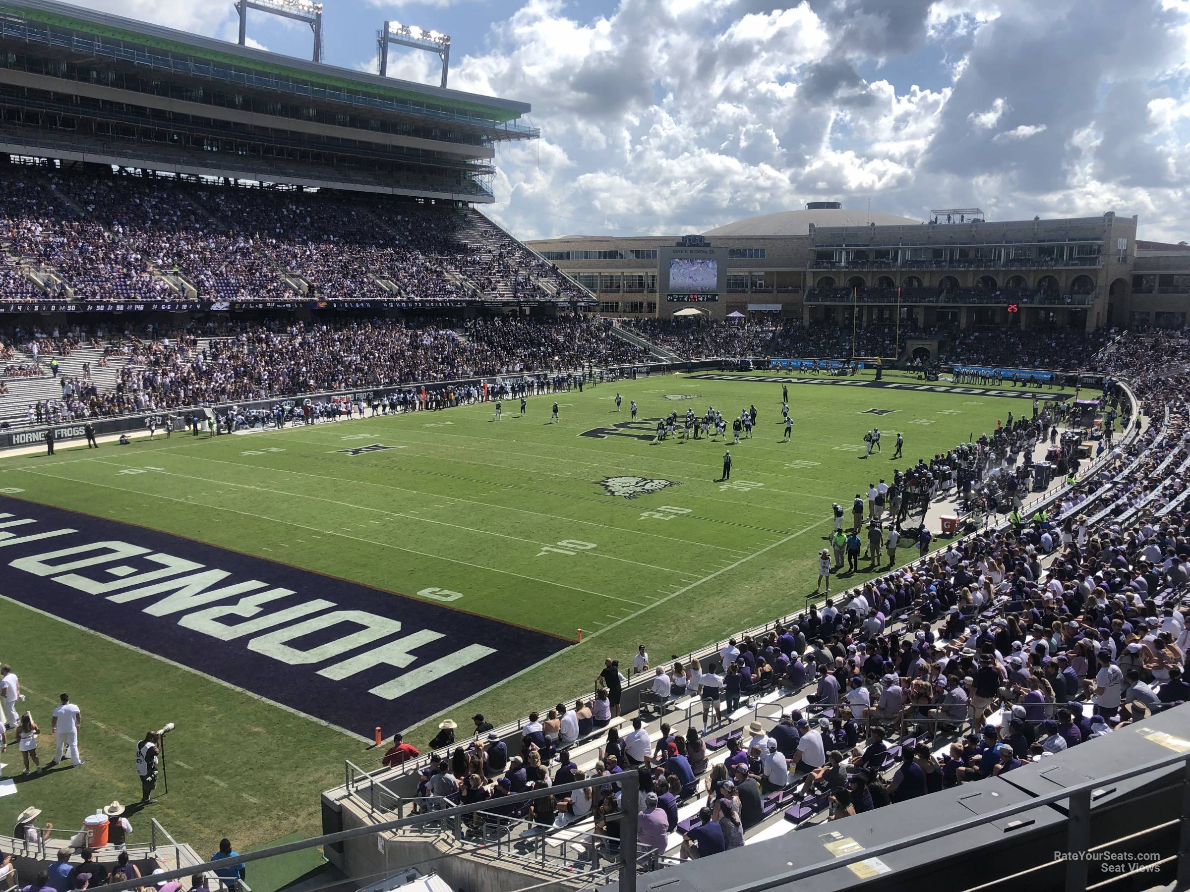 section 215, row b seat view  - amon carter stadium