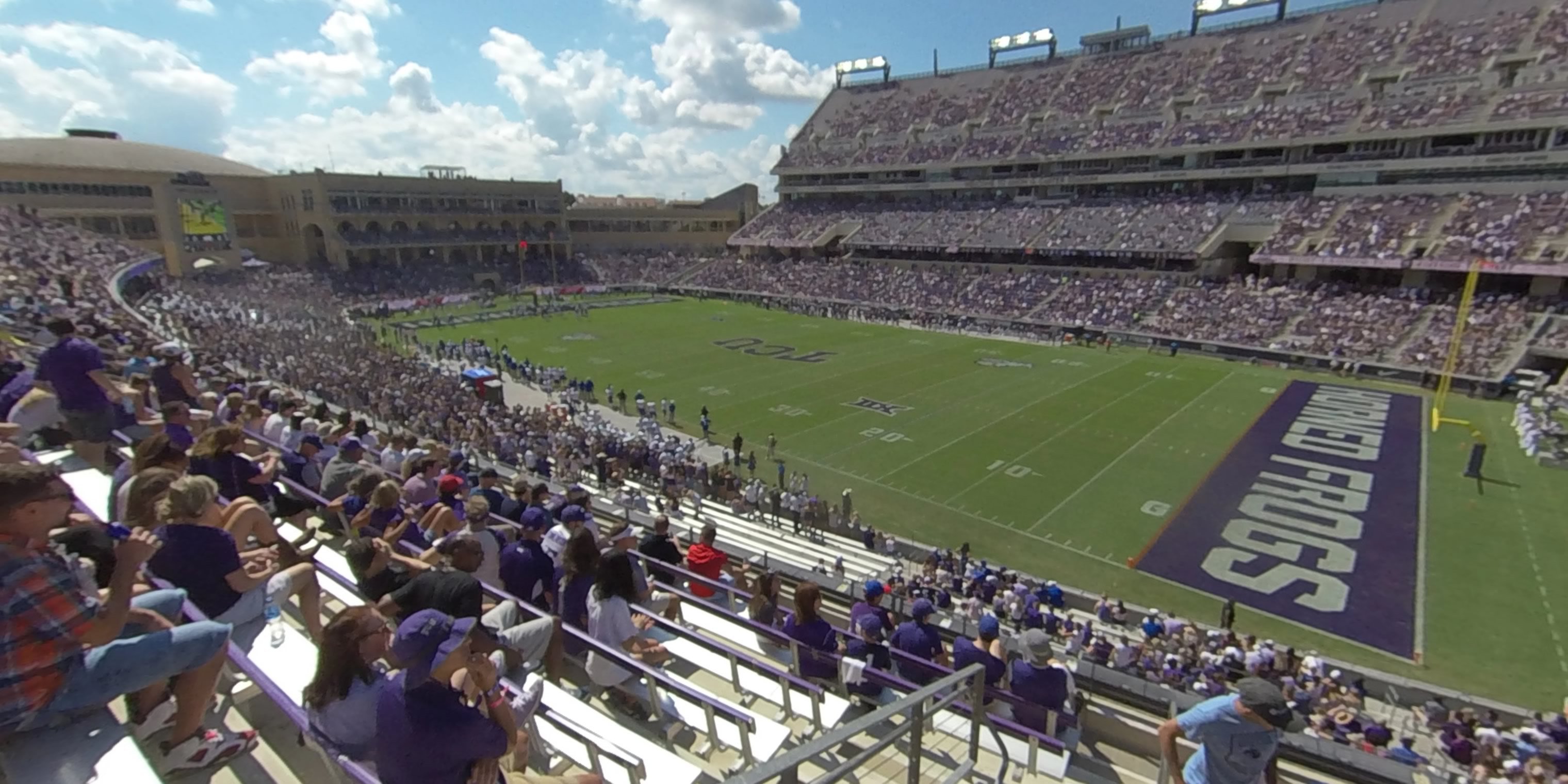 section 230 panoramic seat view  - amon carter stadium