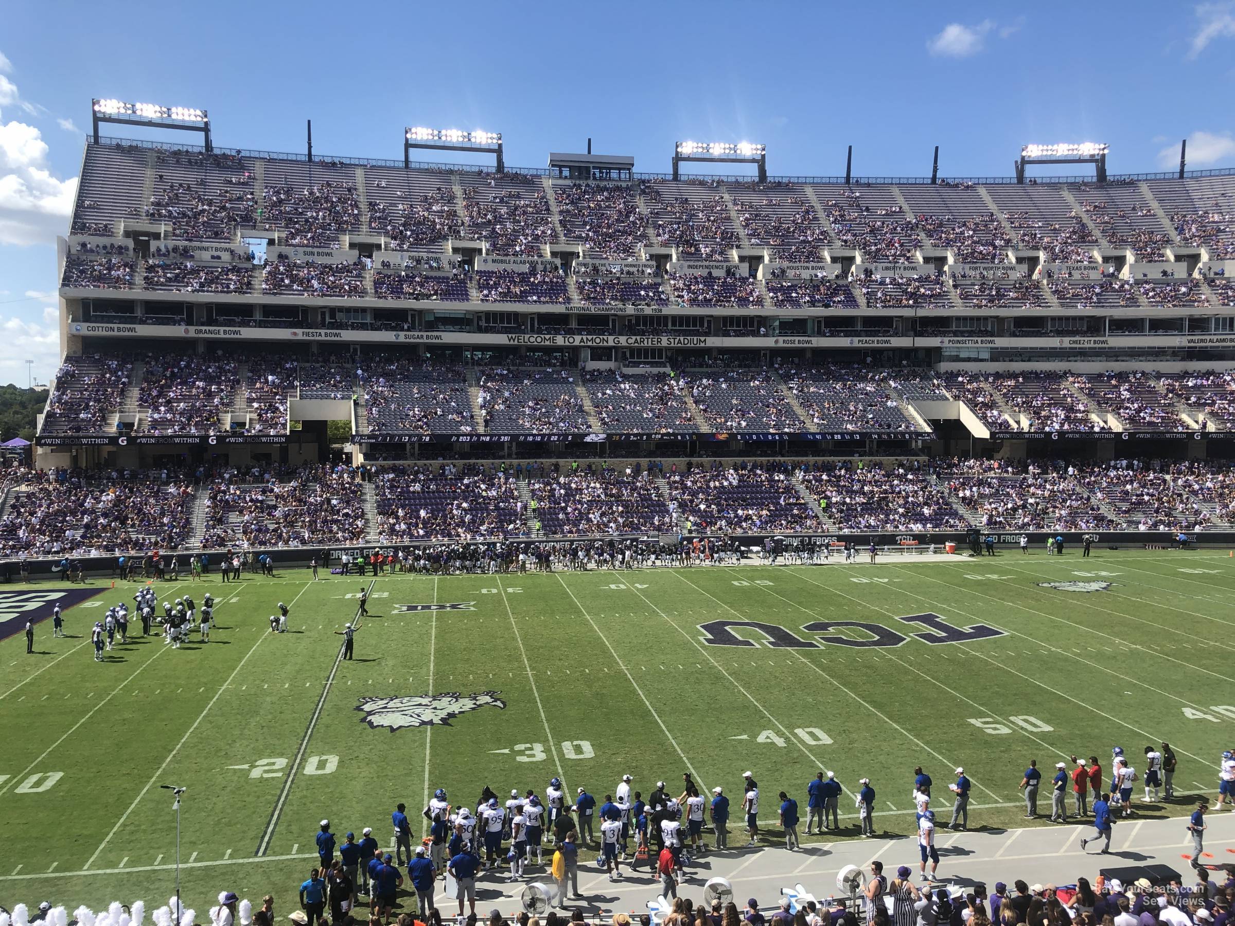 section 235, row c seat view  - amon carter stadium