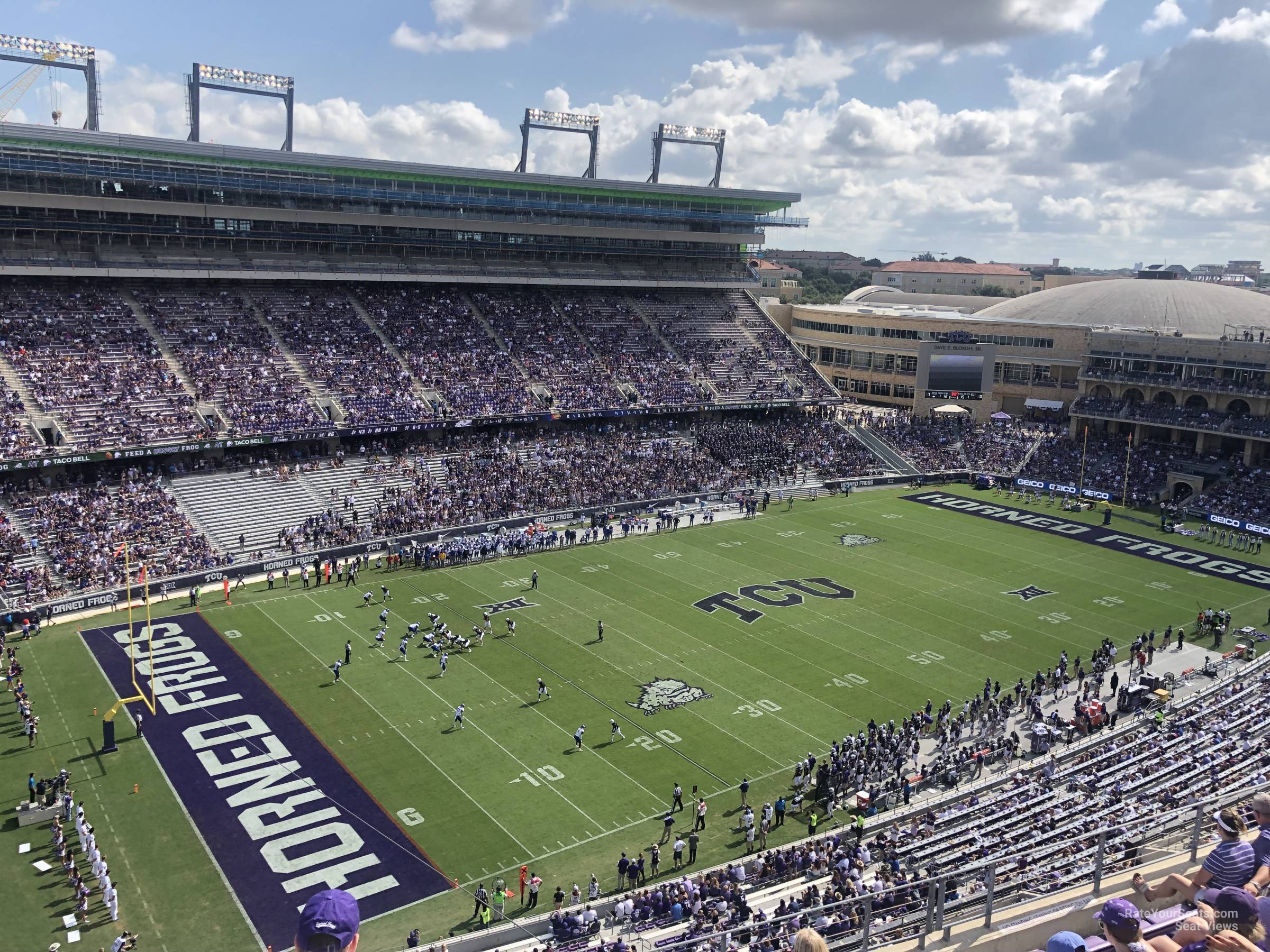 section 312, row g seat view  - amon carter stadium