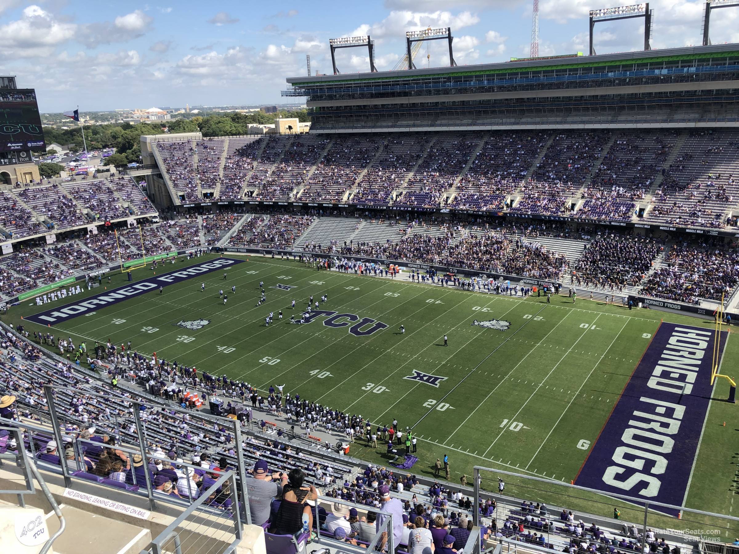 section 401, row e seat view  - amon carter stadium