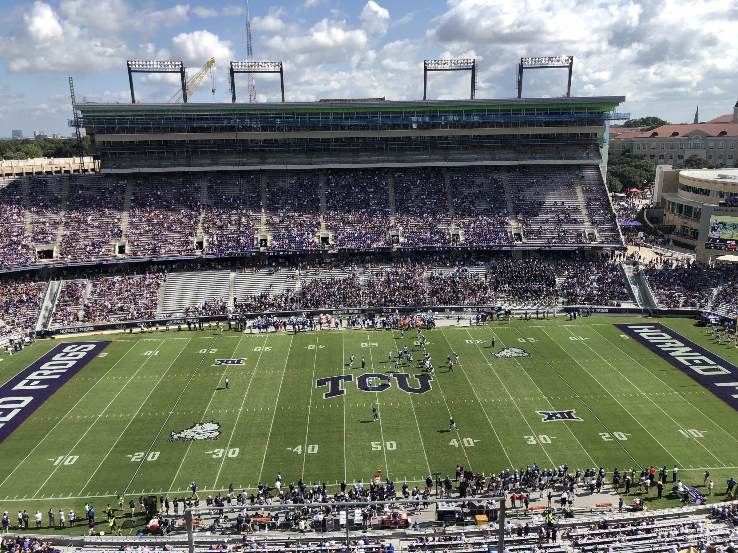 section 406, row e seat view  - amon carter stadium