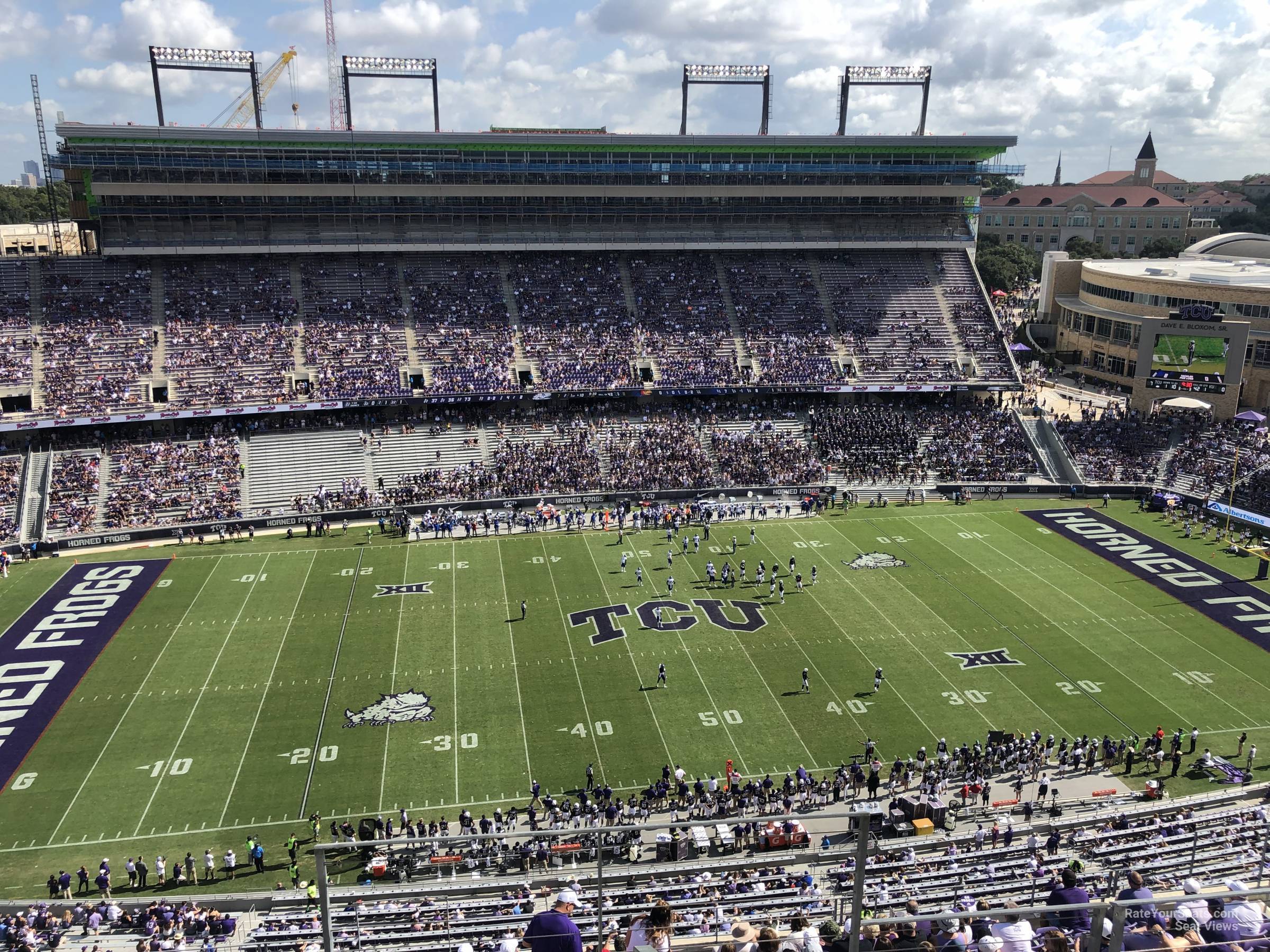 section 407, row e seat view  - amon carter stadium