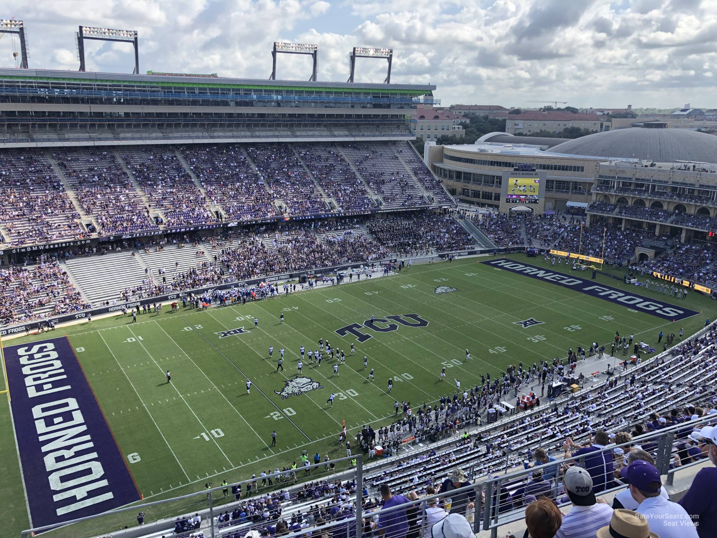 section 410, row e seat view  - amon carter stadium