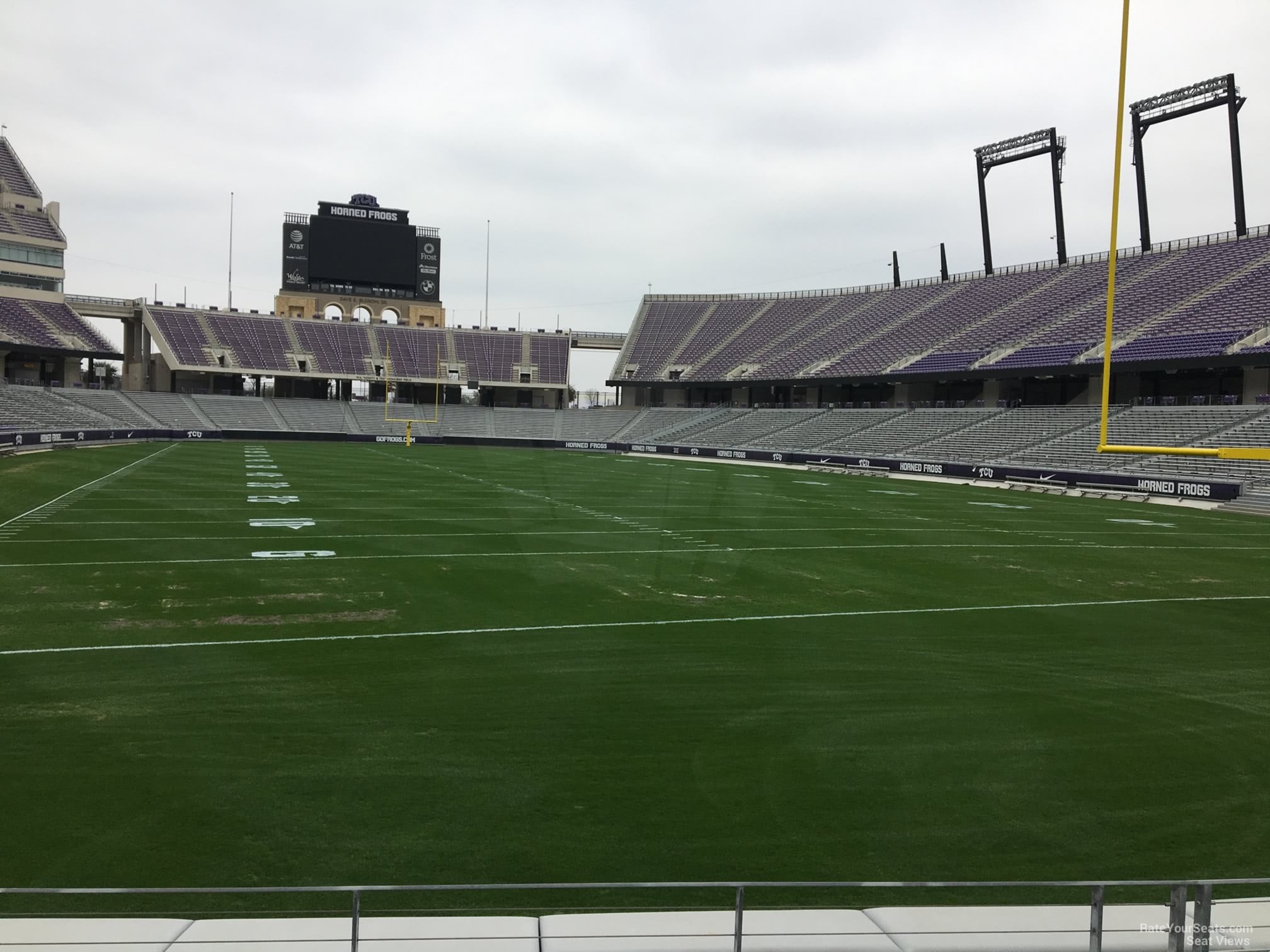 section 135, row e seat view  - amon g. carter stadium